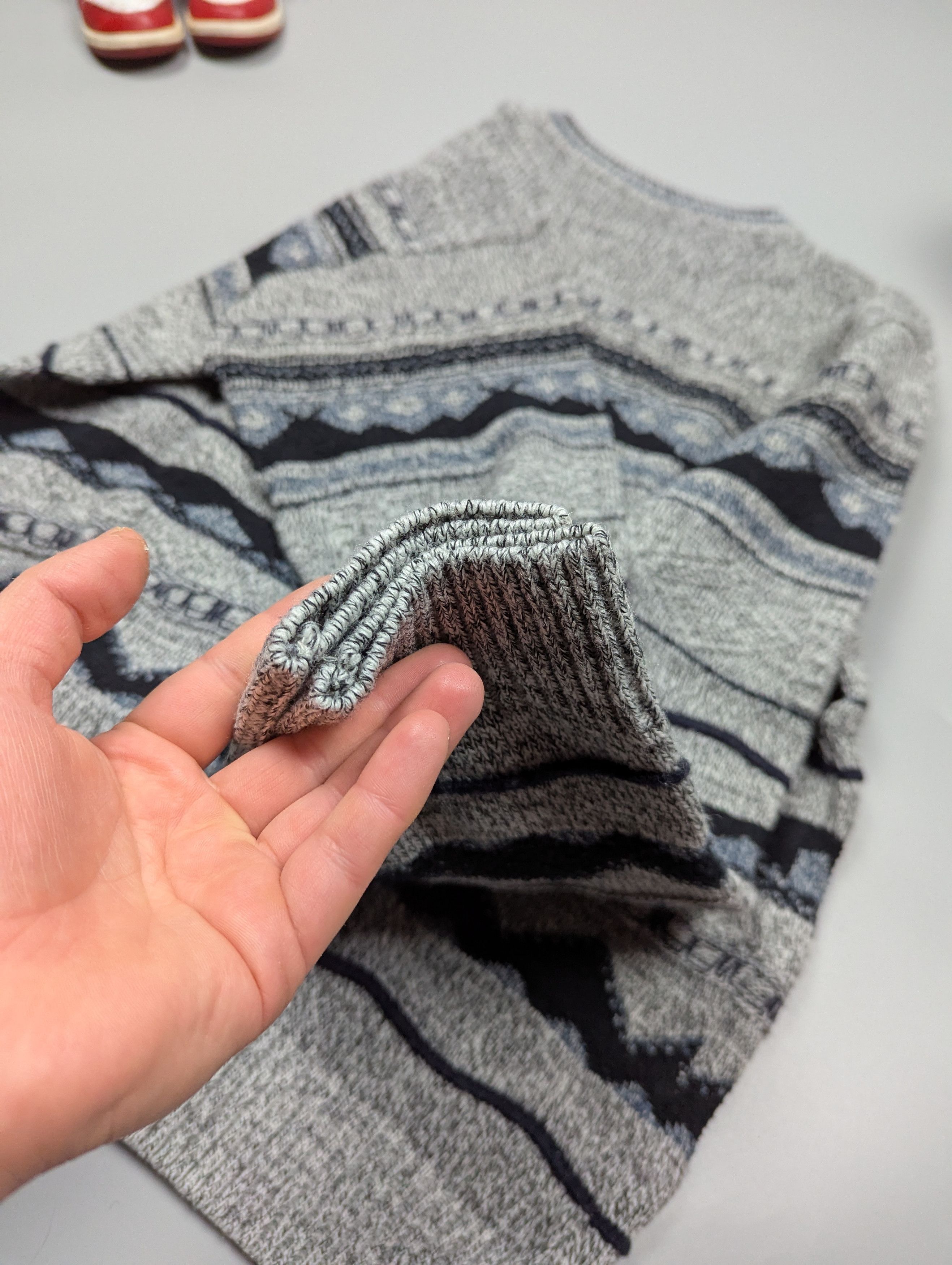Japanese Brand × Vintage CARLETTI Vintage Italian Men's Knitted Abstract 3D Sweater Size US M / EU 48-50 / 2 - 10 Thumbnail