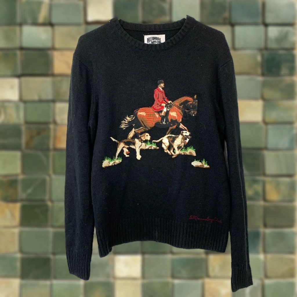 Billionaire Boys Club Billionaire Boys Club Sweater Crew Neck Wool Blend Black Small Mens Long Sleeve Pullover Casual Western Style Knit Regular Knitwear Size US S / EU 44-46 / 1 - 1 Thumbnail