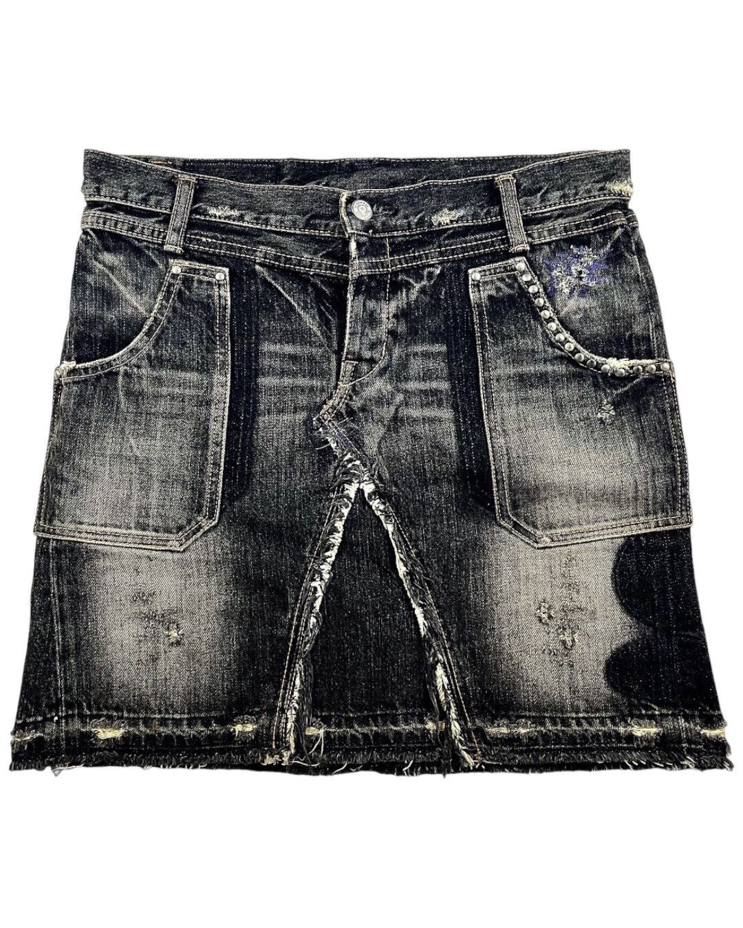 image of Hysteric Glamour Rockstar Skirt in Grey, Women's (Size 32)