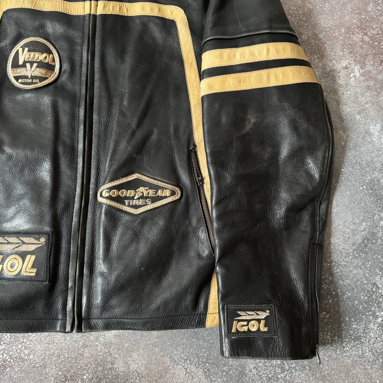 Redskins Vintage Racing Faded Leather Jacket