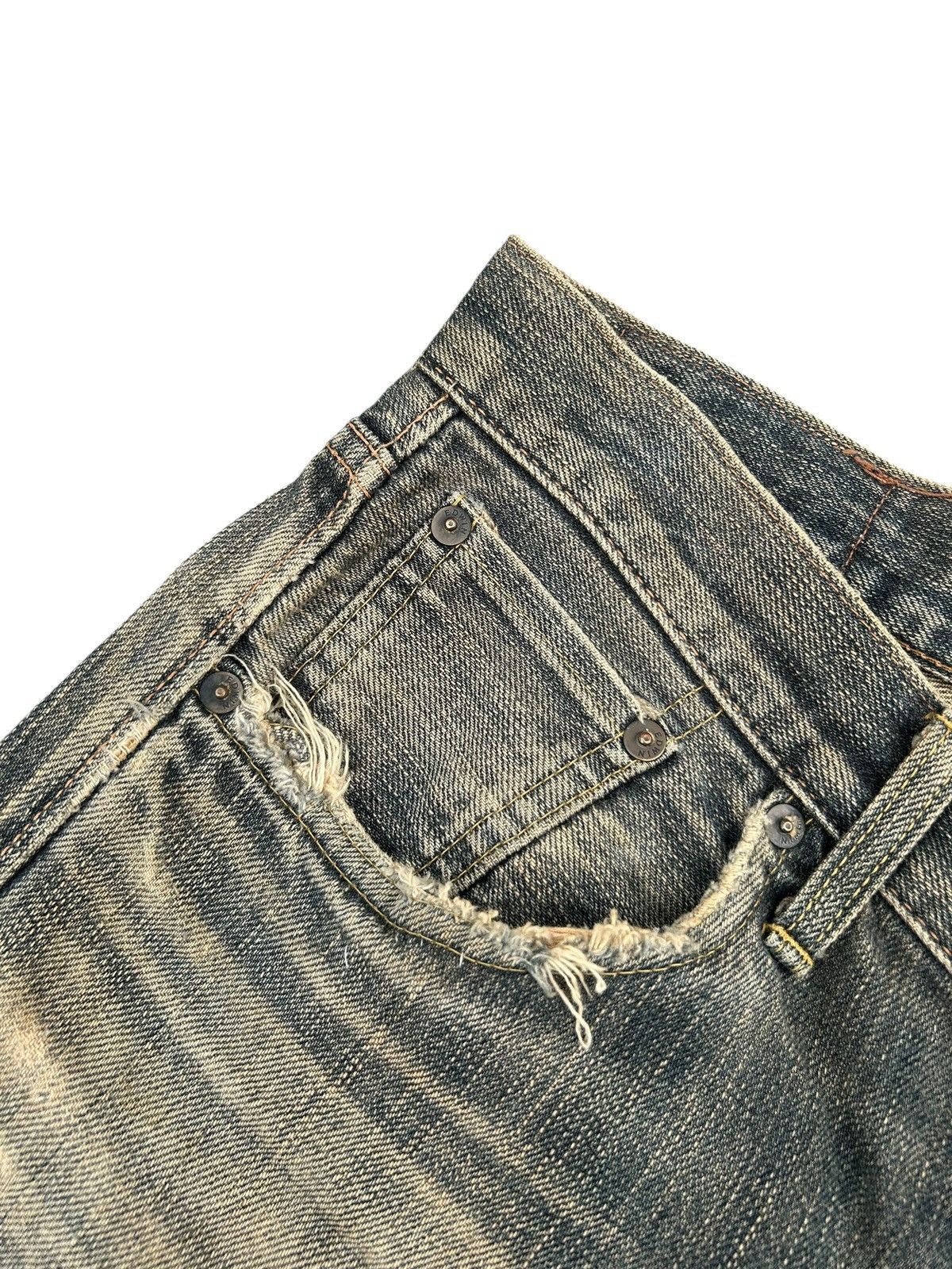 Kapital Vintage Edwin 505z Selvedge Rusty Distressed Denim jeans Size US 31 - 7 Thumbnail