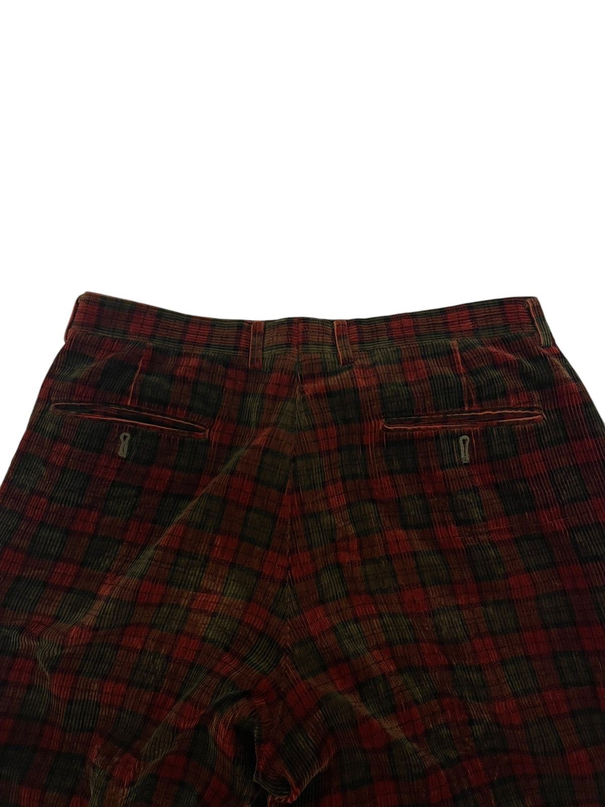 Harry Rosen × Vintage Harry Rosen Plaid Checked Corduroy Pants Size US 33 - 3 Thumbnail