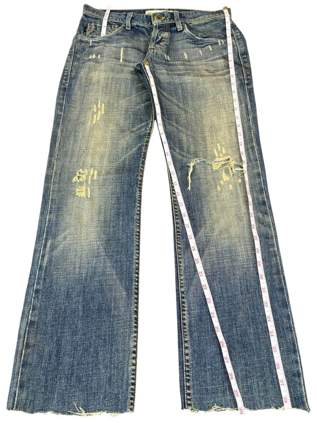 Japanese Brand Vintage Japanese Brand Mud Wash Distressed Loose Jeans Size US 31 - 11 Thumbnail