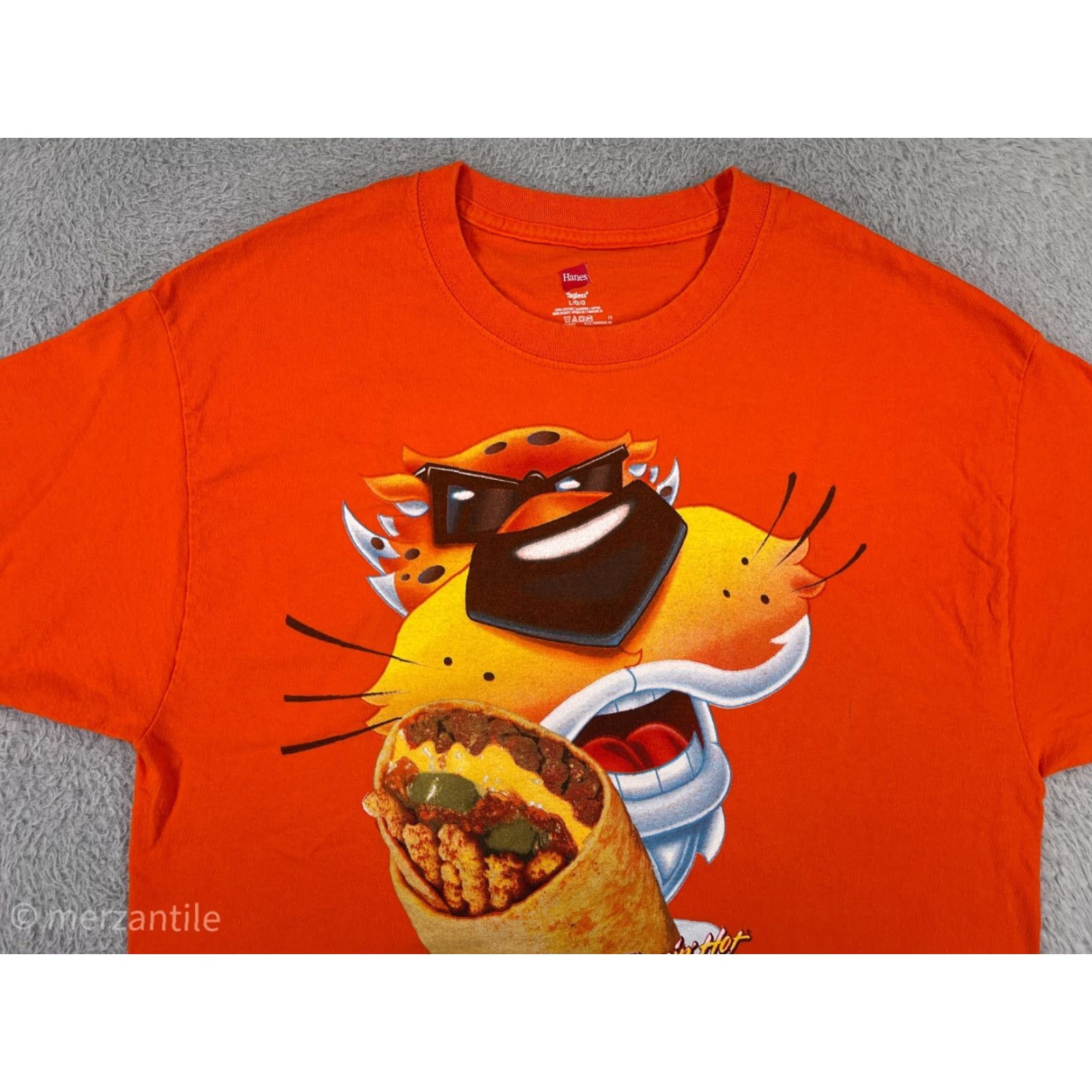 Vintage Taco Johns Shirt Mens Large Orange Flaming Hot Cheetos Burrito Chester Cheetah Size US L / EU 52-54 / 3 - 5 Thumbnail