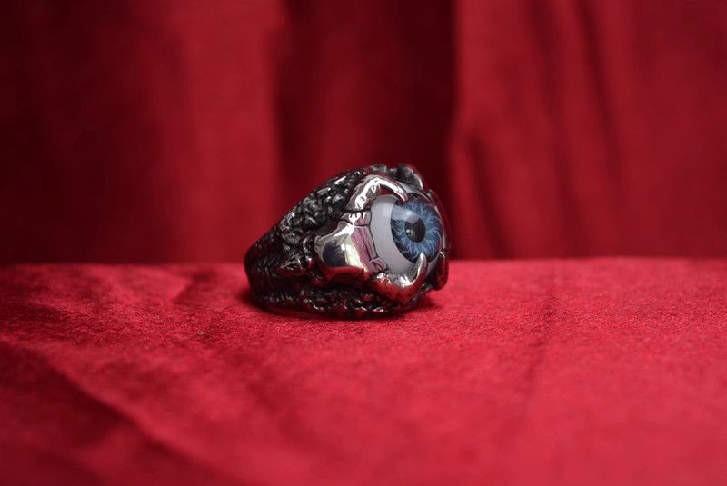 Jewelry Skull Eye Design Jewelry Rings Open Chrome Ring (Size 7-13) Size ONE SIZE - 4 Thumbnail