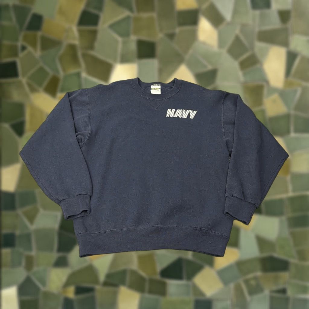 Soffe US Navy Sweatshirt Mens Medium Blue Soffe Pullover Fleece Graphic USA Crewneck Size US M / EU 48-50 / 2 - 1 Thumbnail