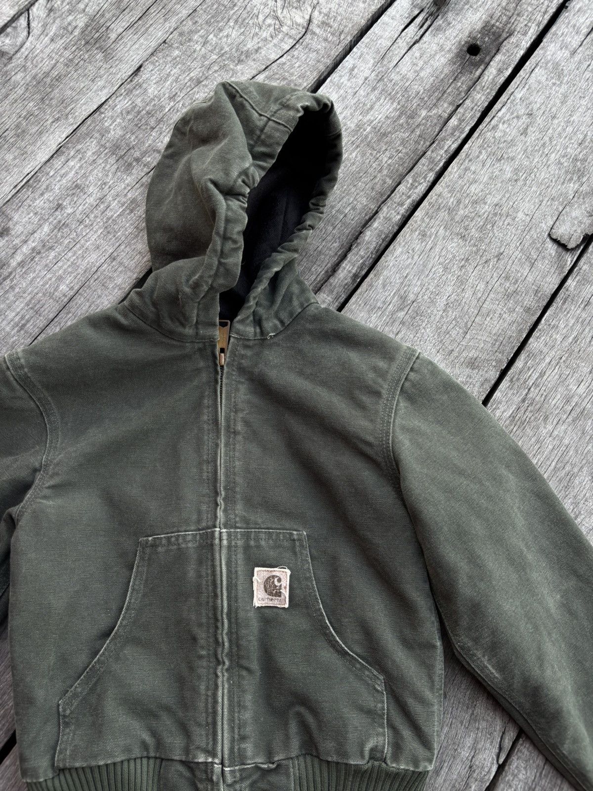 Carhartt Carhartt Green Hooded Jacket Size US XXS / EU 40 - 2 Thumbnail