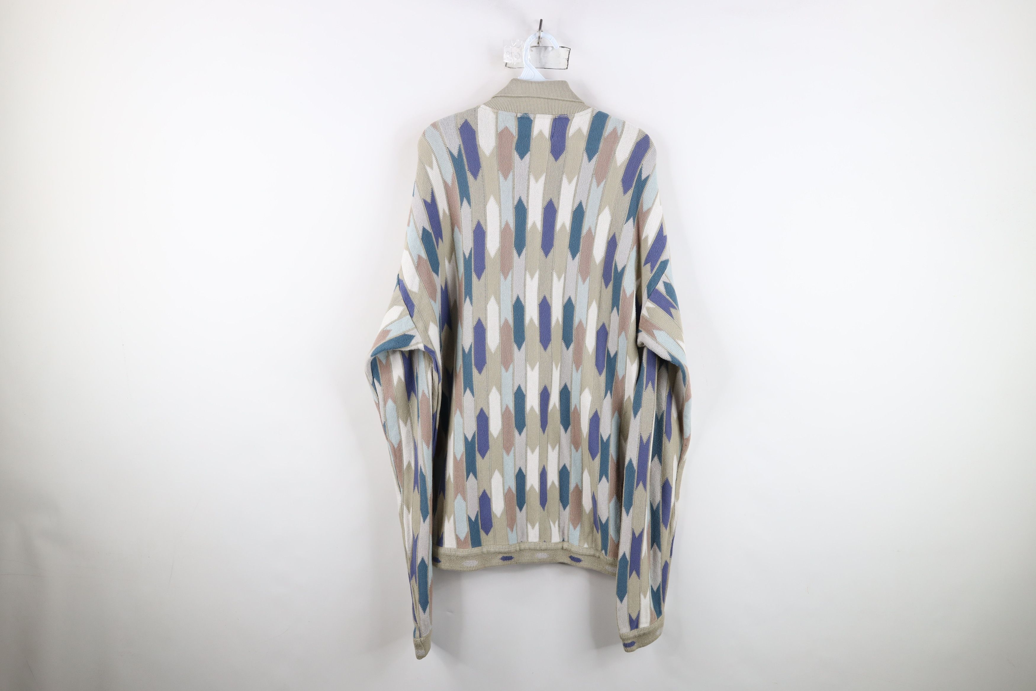 Vintage Vintage 90s Coogi Style Rainbow Striped Collared Sweater Size US M / EU 48-50 / 2 - 9 Thumbnail