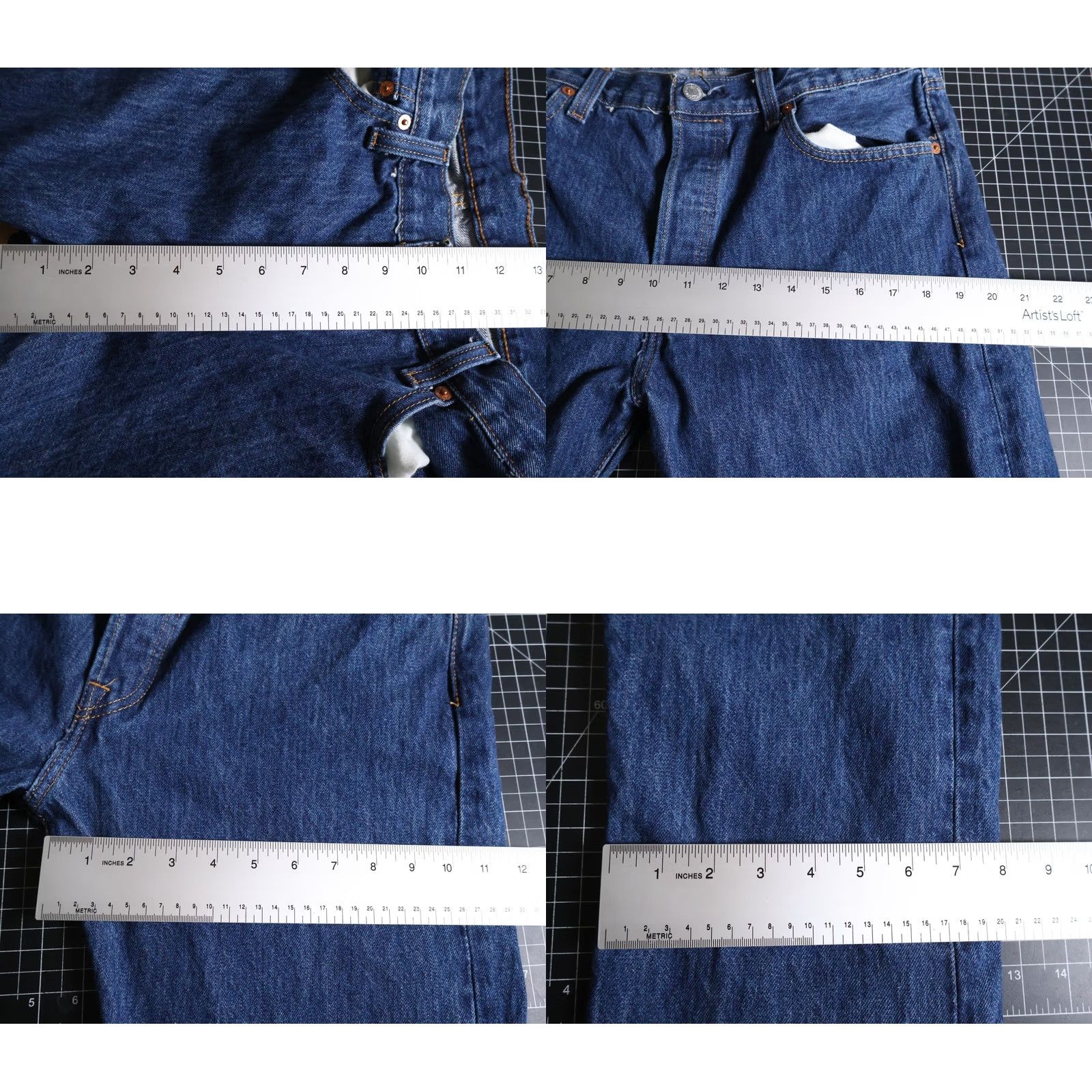Levi's Levi's 501 Jeans Men's 33 x 31 Blue Button Fly Straight Denim (34 x 32 Tag) Size US 33 - 8 Thumbnail
