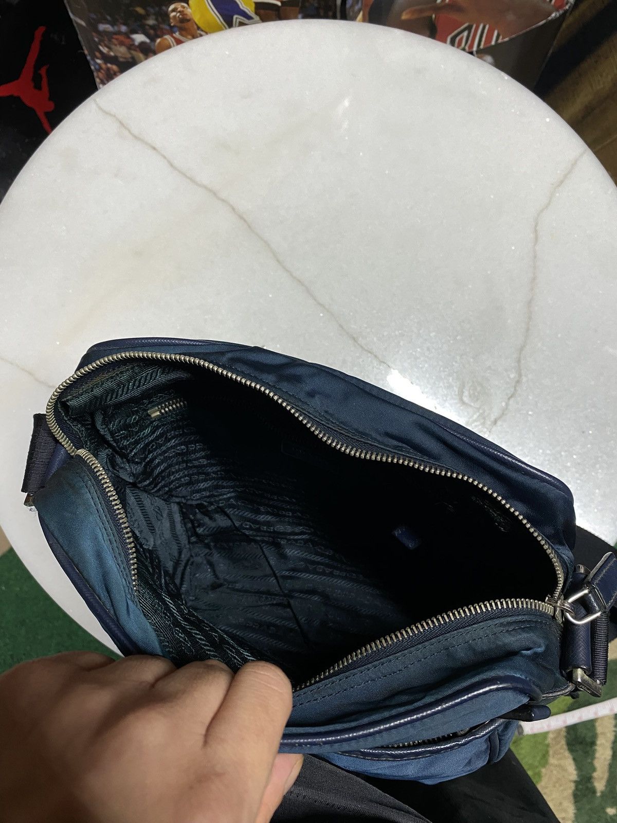Prada Prada Nylon Navy Messenger Crossbody Bag Size ONE SIZE - 6 Thumbnail