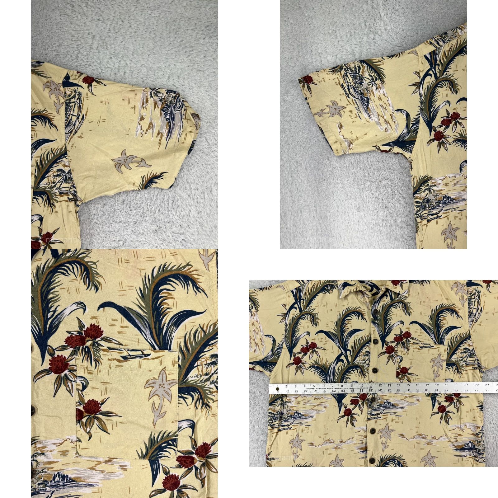Gotcha Gotcha Shirt Men L Yellow Floral Hawaiian Button-Up Size US L / EU 52-54 / 3 - 8 Thumbnail