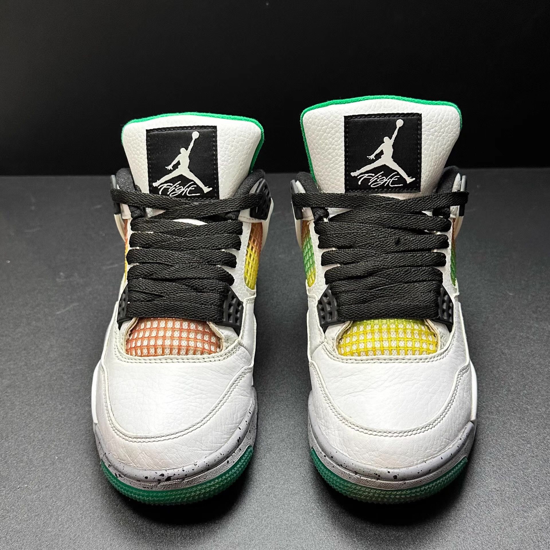 Nike Air Jordan 4 White Green Ｑ20 Size US 5.5 / EU 38 - 2 Thumbnail