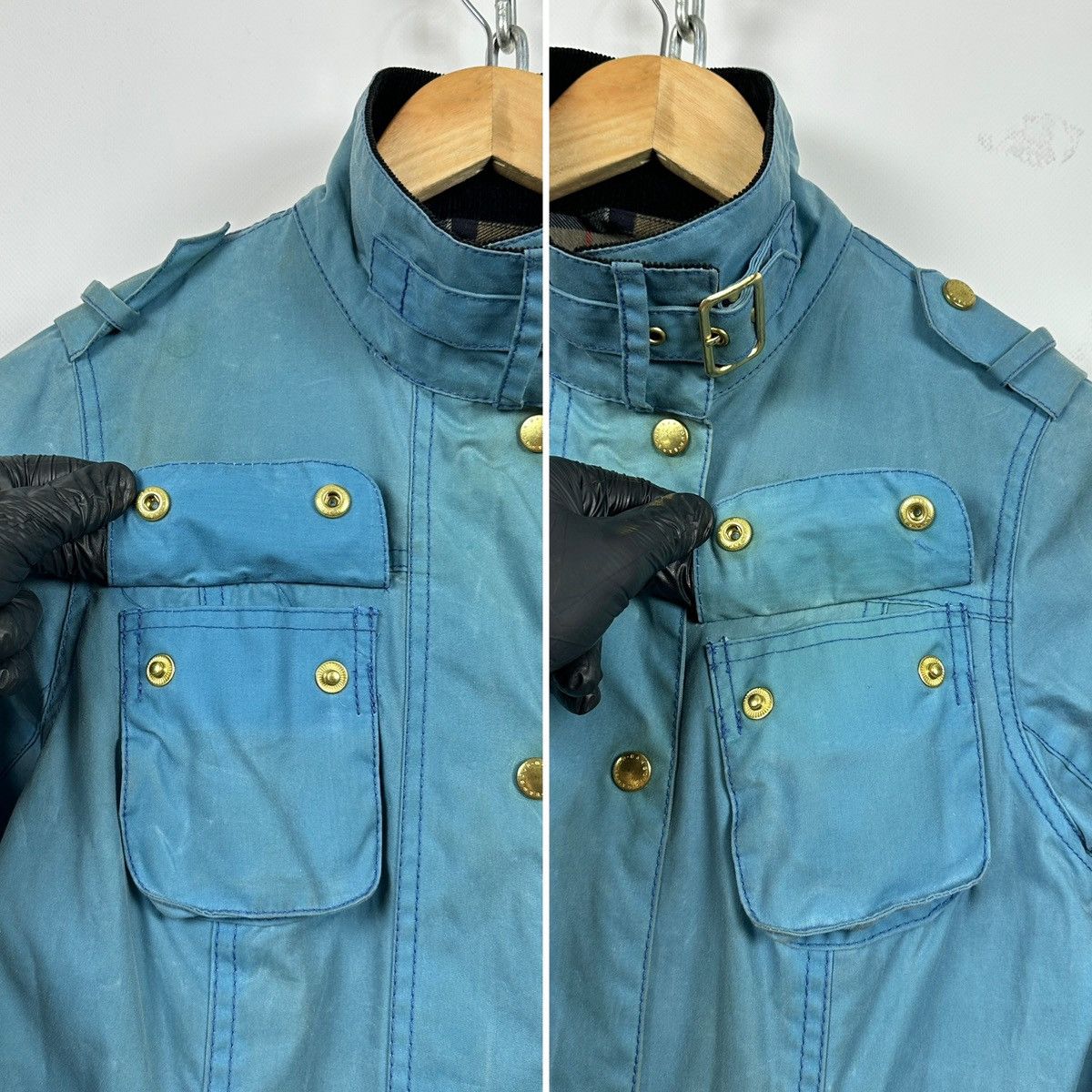 Barbour Vintage Barbour Blue Summer Wax International Coat Jacket Size S / US 4 / IT 40 - 16 Thumbnail
