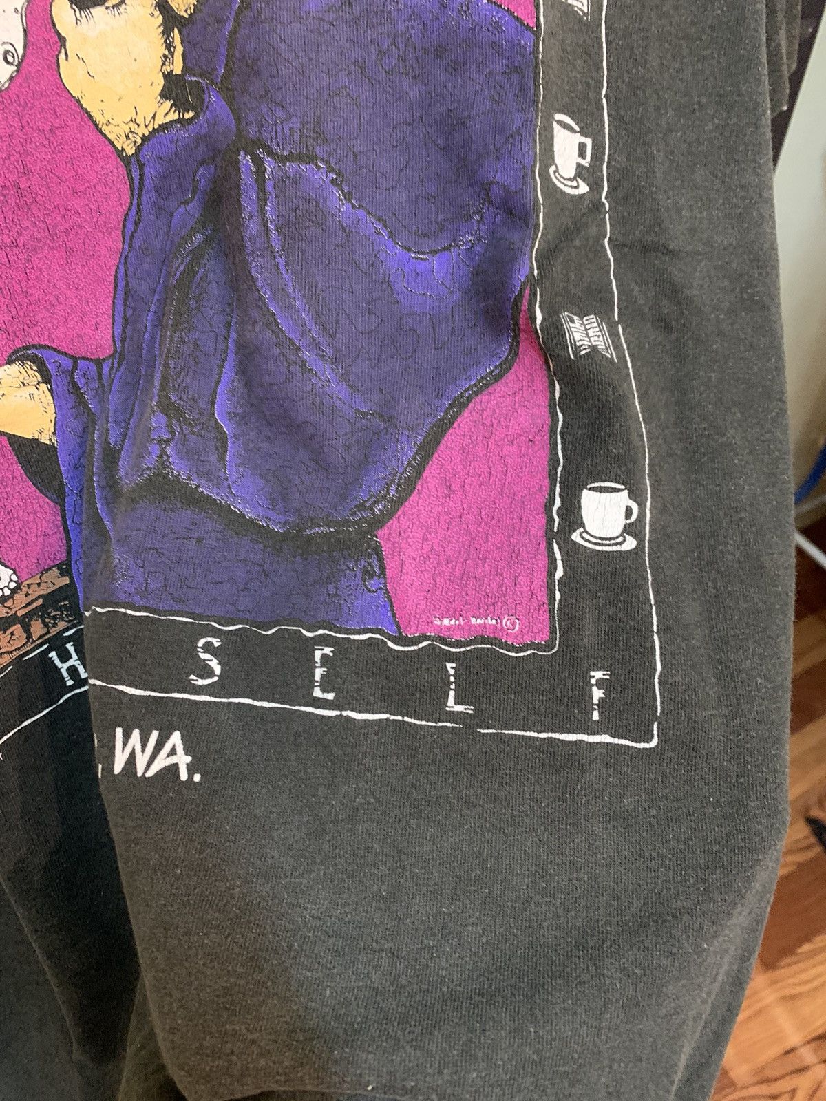 Vintage Vintage 90s Espresso Thy Self Fabric Art Tshirt Size US L / EU 52-54 / 3 - 5 Thumbnail