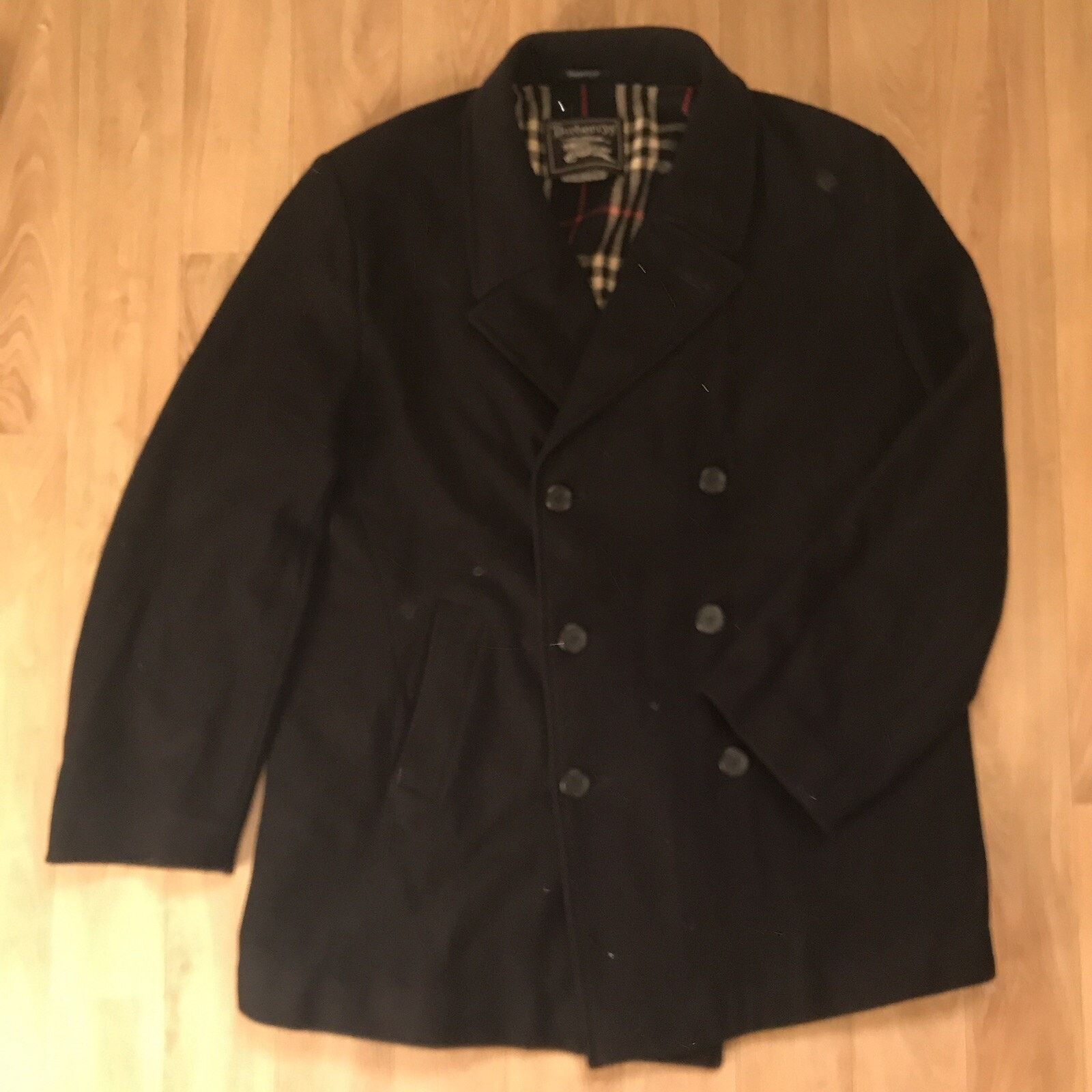Burberry vintage BURBERRY winter Jacket coat Double Breasted wool Size US XL / EU 56 / 4 - 3 Thumbnail