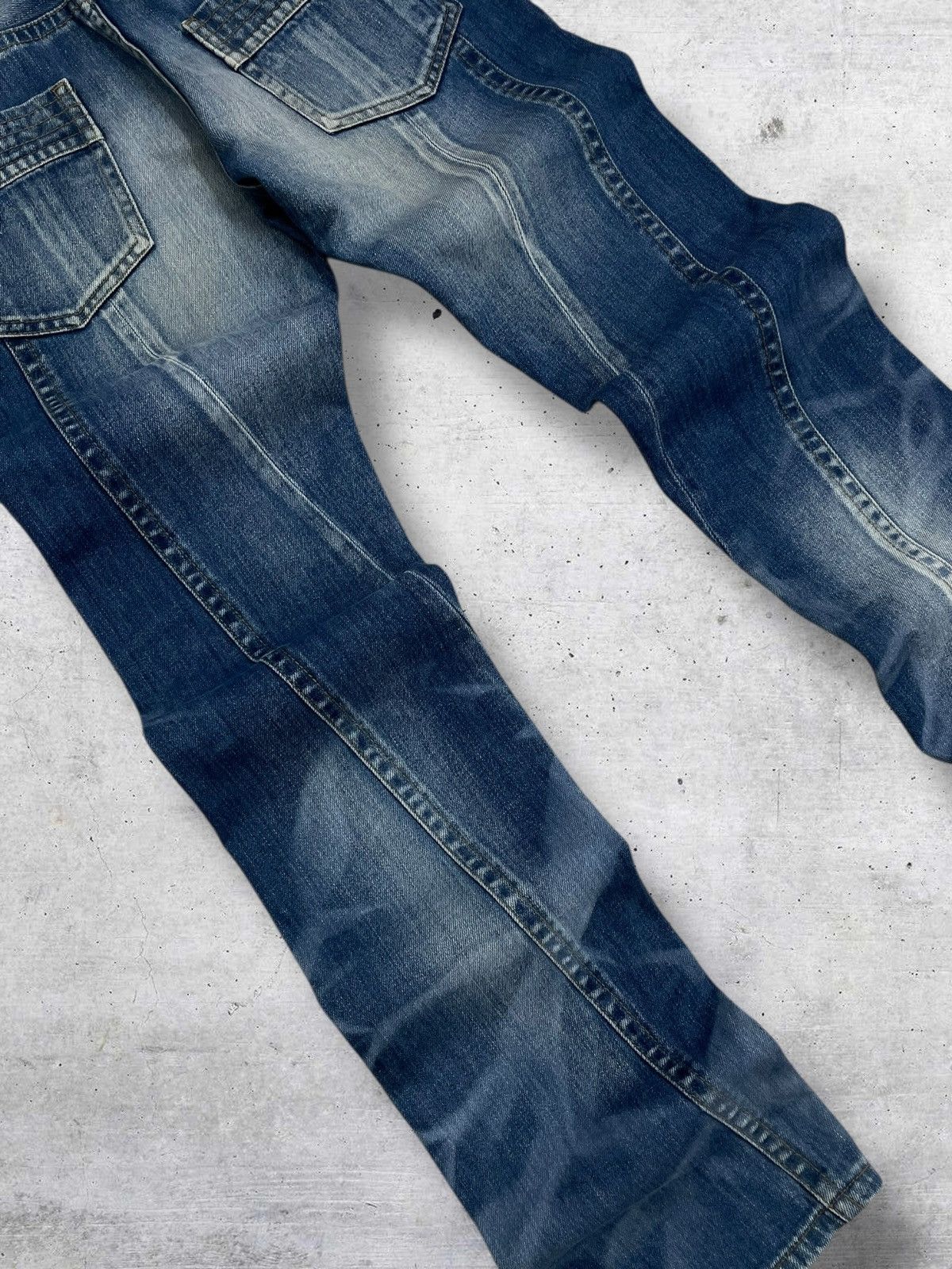 Schlussel VINTAGE SCHLUSSEL 1990S JAPAN DESIGNER ARTWORK LAYERED DENIM Size US 31 - 11 Thumbnail