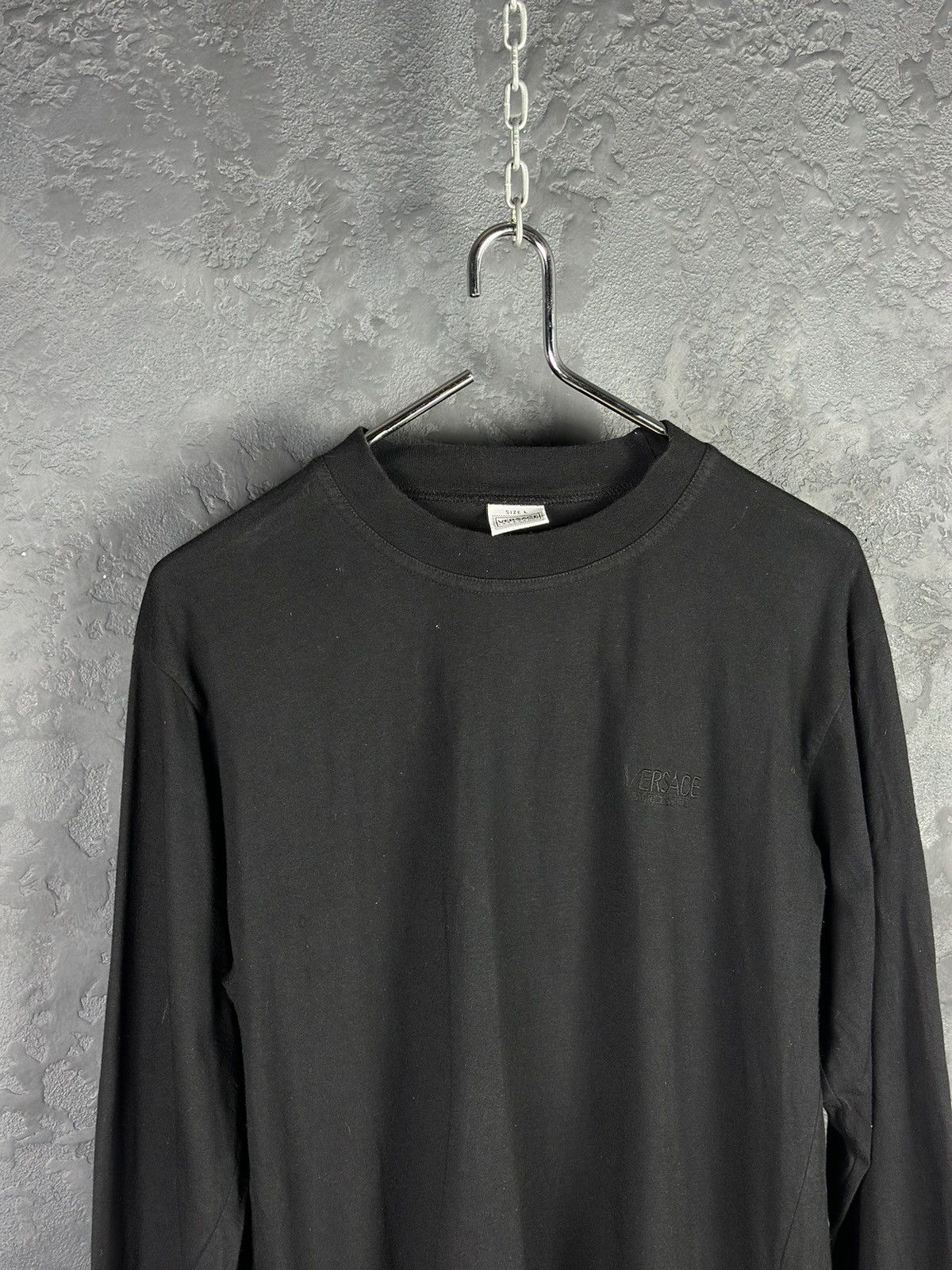 Designer × Versace × Vintage 90s Vintage Versace Intensive Embroidered Logo Long Sleeve Size US L / EU 52-54 / 3 - 2 Thumbnail