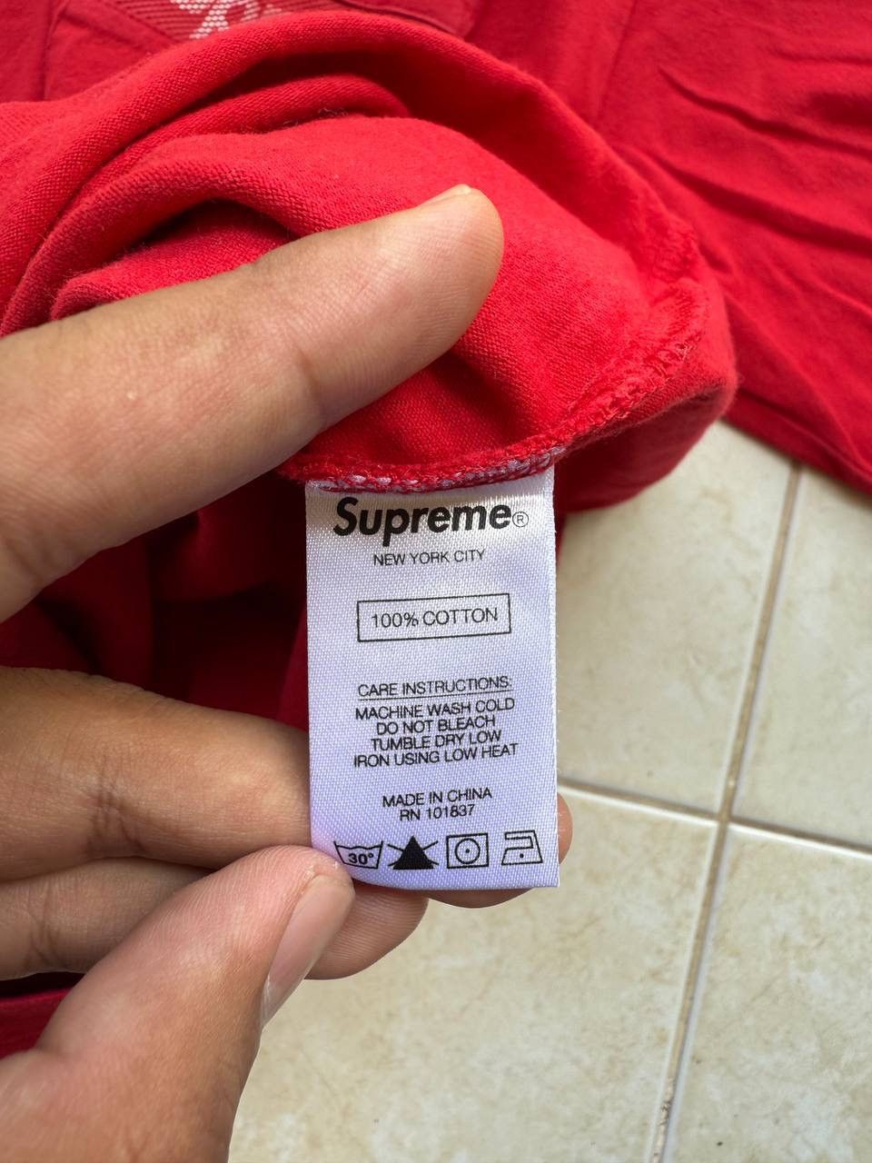 Supreme Mesh Stripe Pocket Tee