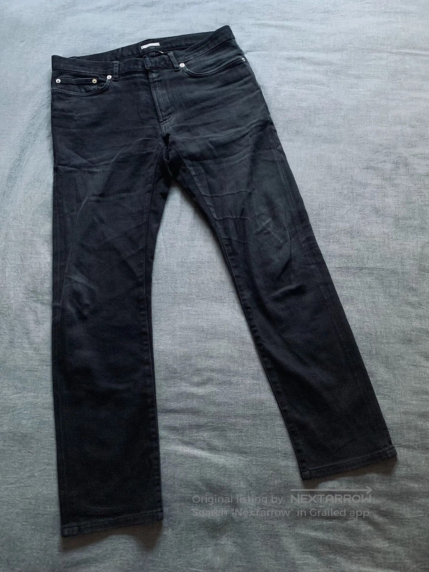 Dior Dior Logo Leather Patch Washed Jeans. Size US 31 - 2 Thumbnail