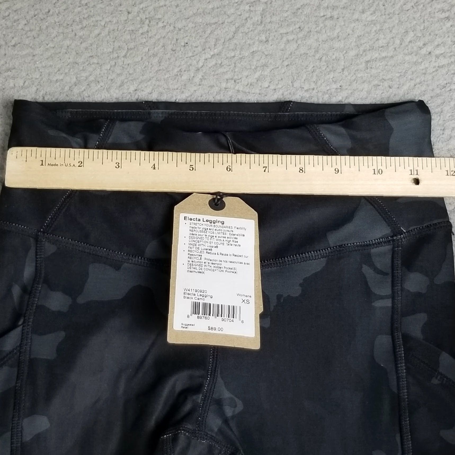 Prana prAna Electa Leggings Camo Full Length High Rise Yoga Woman XS Pocket NWT 9 Size 26" / US 2 / IT 38 - 4 Thumbnail
