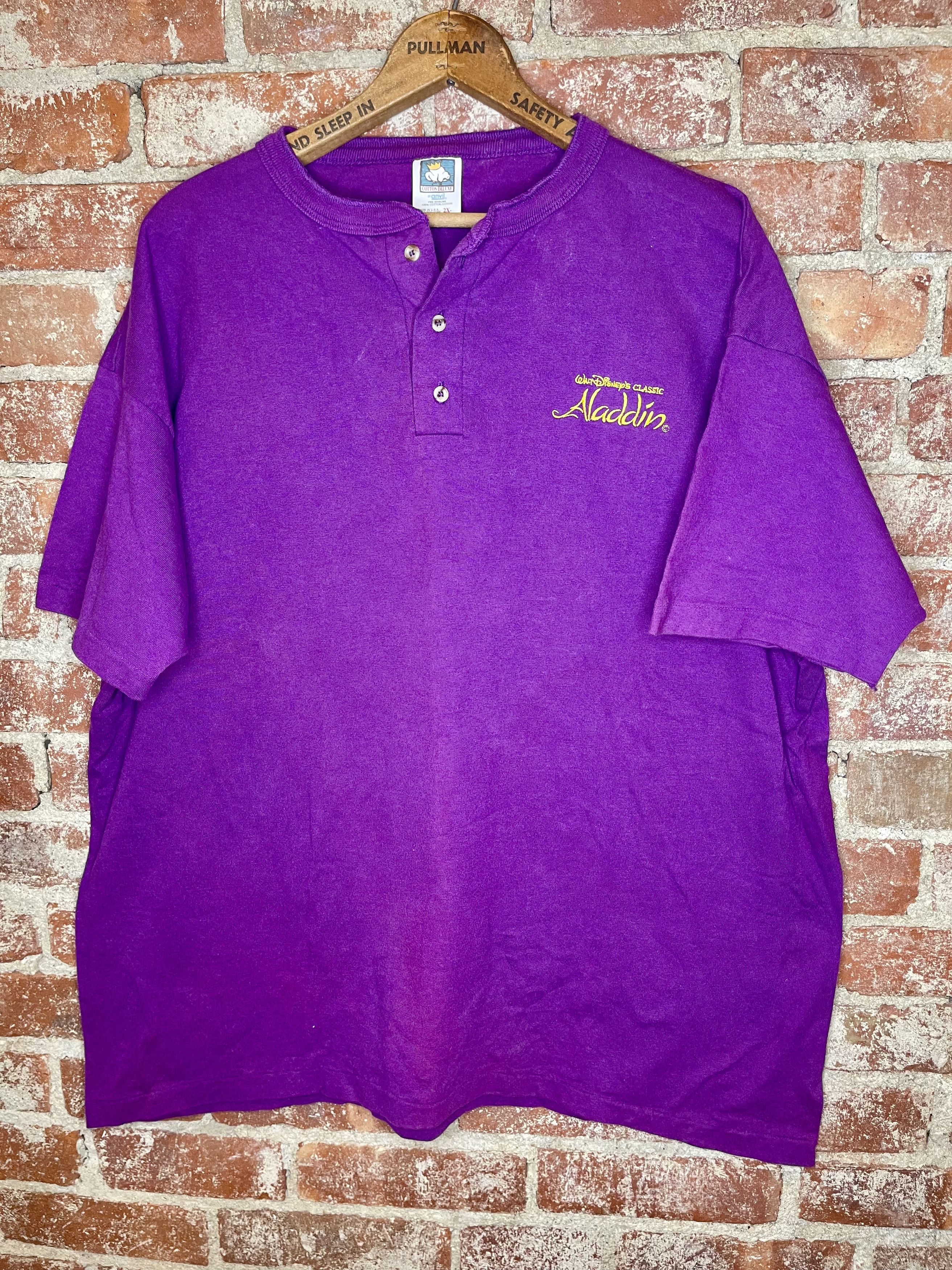 Disney × Vintage RARE!!! 1992 Disney Aladdin Vintage 90's Movie Promo T-Shirt Size US XXL / EU 58 / 5 - 2 Thumbnail