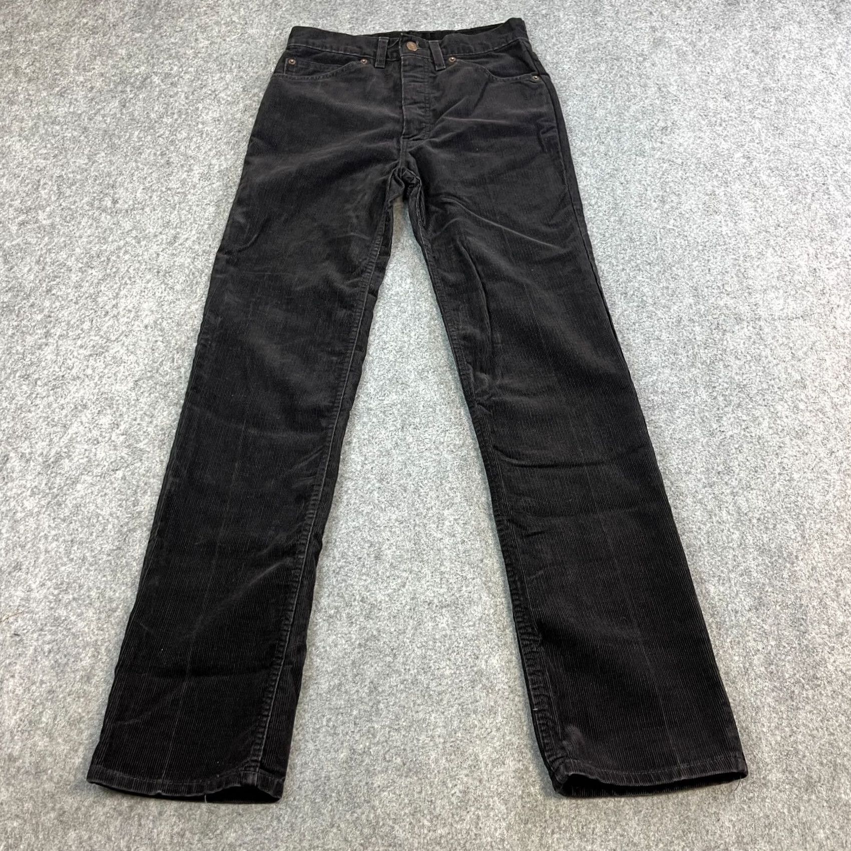 Levi's VINTAGE Levi's Corduroy Jeans Regular Straight 28 32 UK 8 Dark Black 80s Mens Jeans Size US 28 / EU 44 - 2 Thumbnail