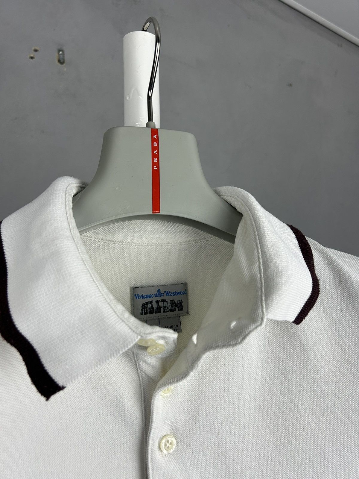 Vivienne Westwood Vivienne Westwood Logo Polo Shirt White size-L Size US L / EU 52-54 / 3 - 3 Thumbnail