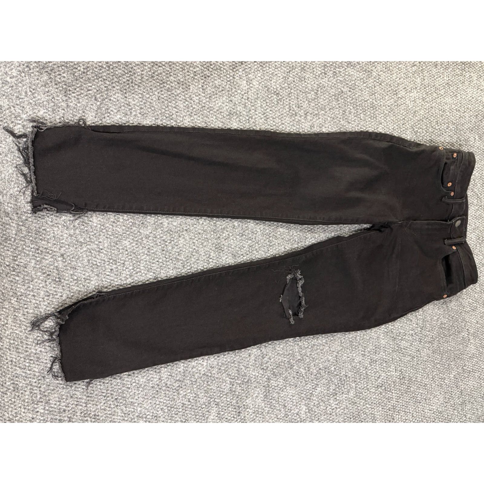 American Eagle Outfitters American Eagle Outfitters Jeans Slim Straight 28x30 Black Distressed Denim Mens Size US 28 / EU 44 - 3 Thumbnail