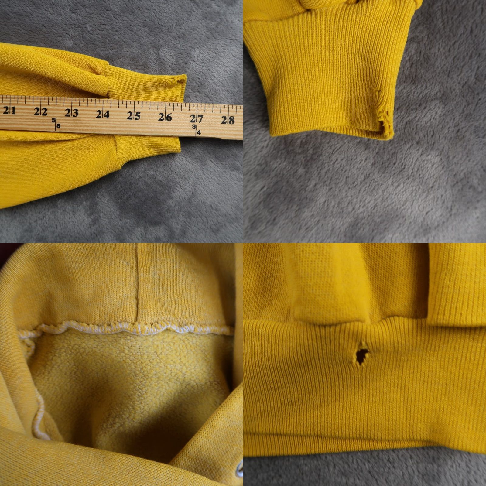 Vintage VINTAGE Yellow Bidwell Hoodie Raglan Sweatshirt Mens S/M Size US S / EU 44-46 / 1 - 8 Thumbnail