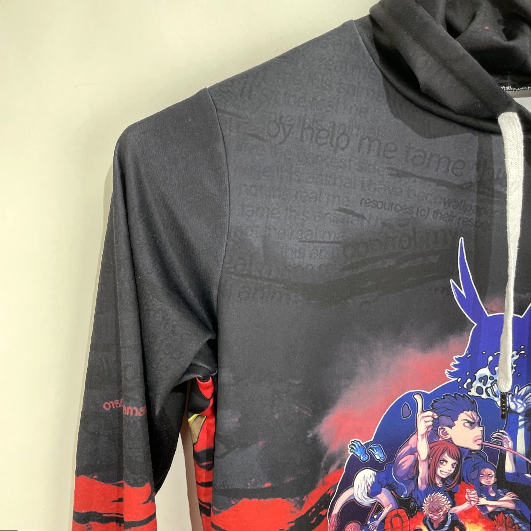 Vintage My Hero Academia Hoodie Shirt Mens Large Black Knit Stretch Pullover Graphic Print Hooded Logo Size US L / EU 52-54 / 3 - 6 Thumbnail