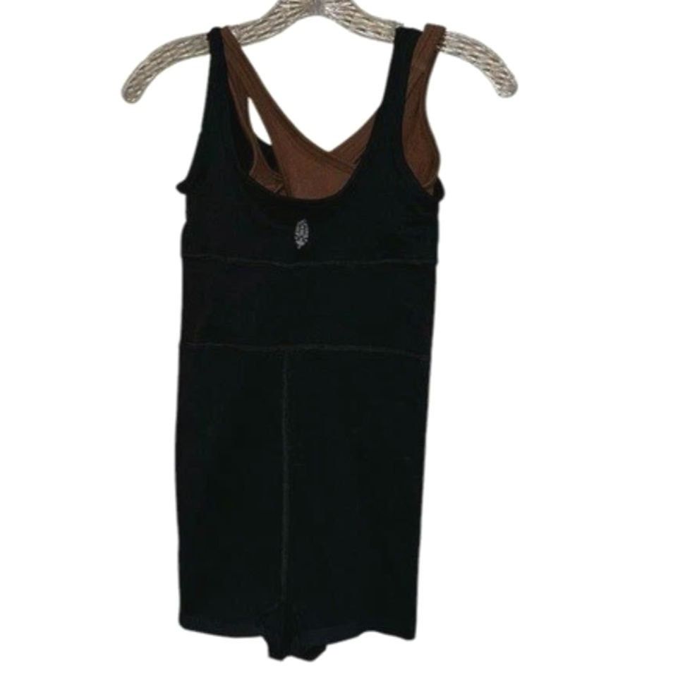 Free People New FP MOVEMENT It Takes Two Runsie $70 X-SMALL Black Brown Size 26" / US 2 / IT 38 - 7 Thumbnail