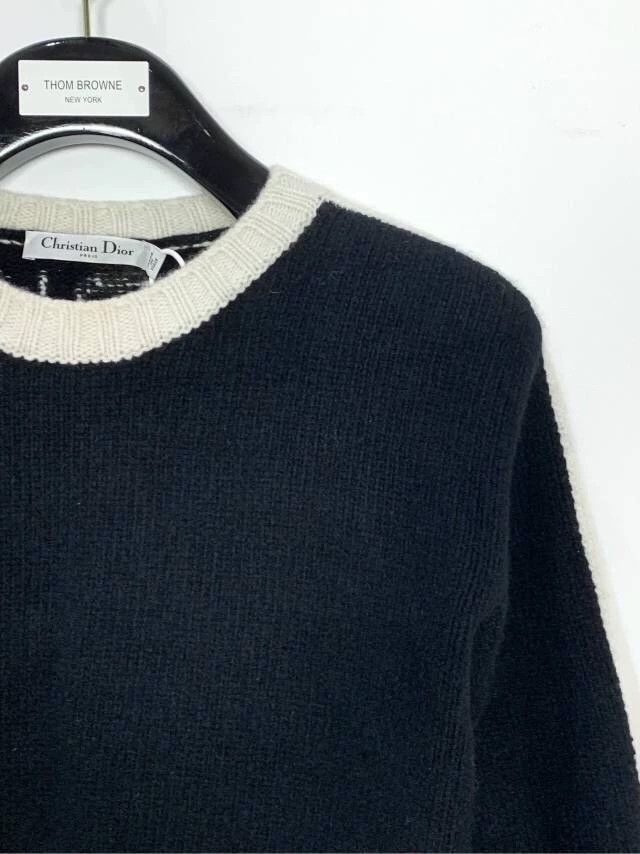 Dior Dior Alphanumeric pattern round-neck cashmere blended knitt Size XS / US 0-2 / IT 36-38 - 3 Thumbnail