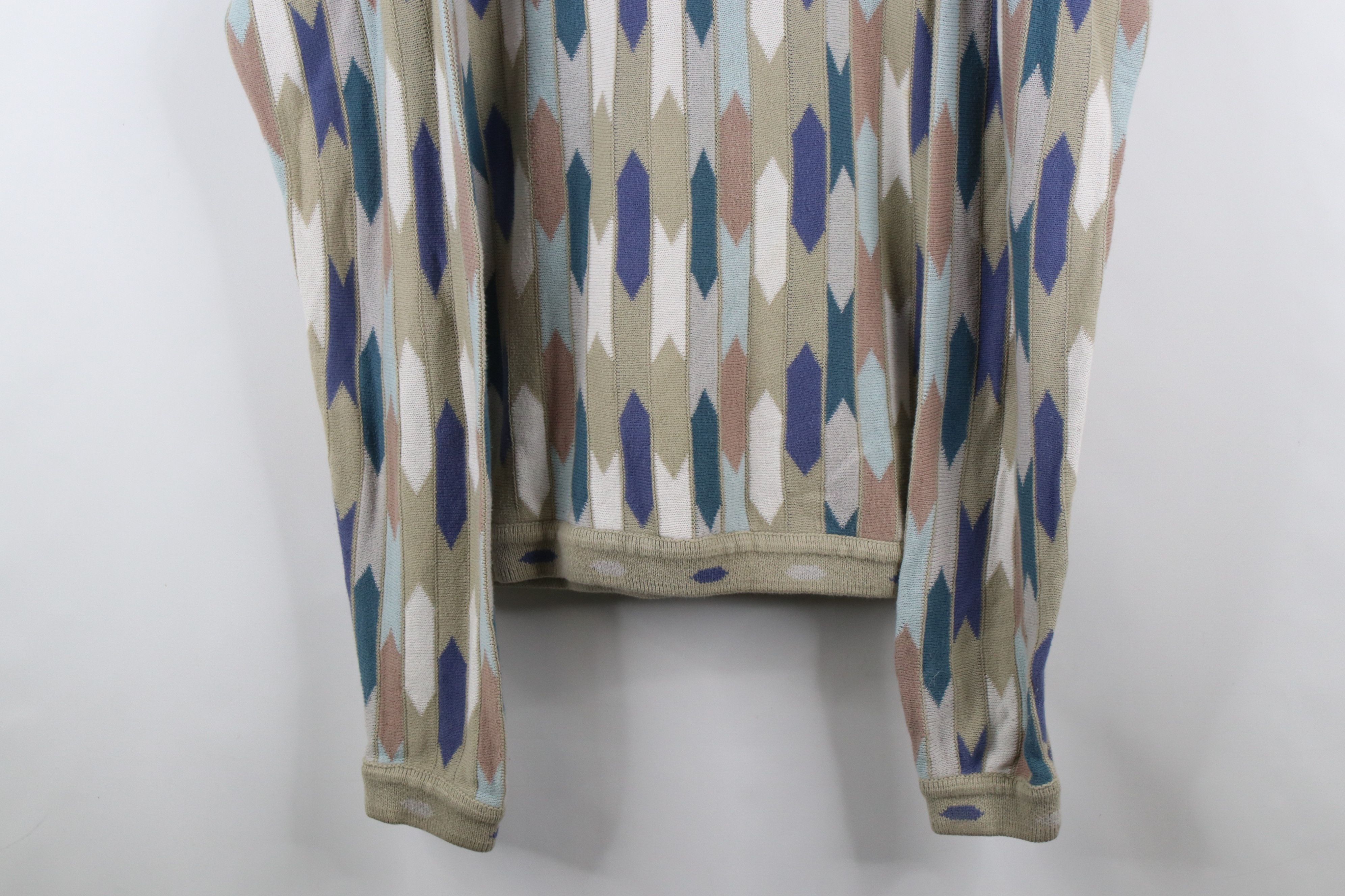 Vintage Vintage 90s Coogi Style Rainbow Knit Collared Sweater Size US M / EU 48-50 / 2 - 3 Thumbnail