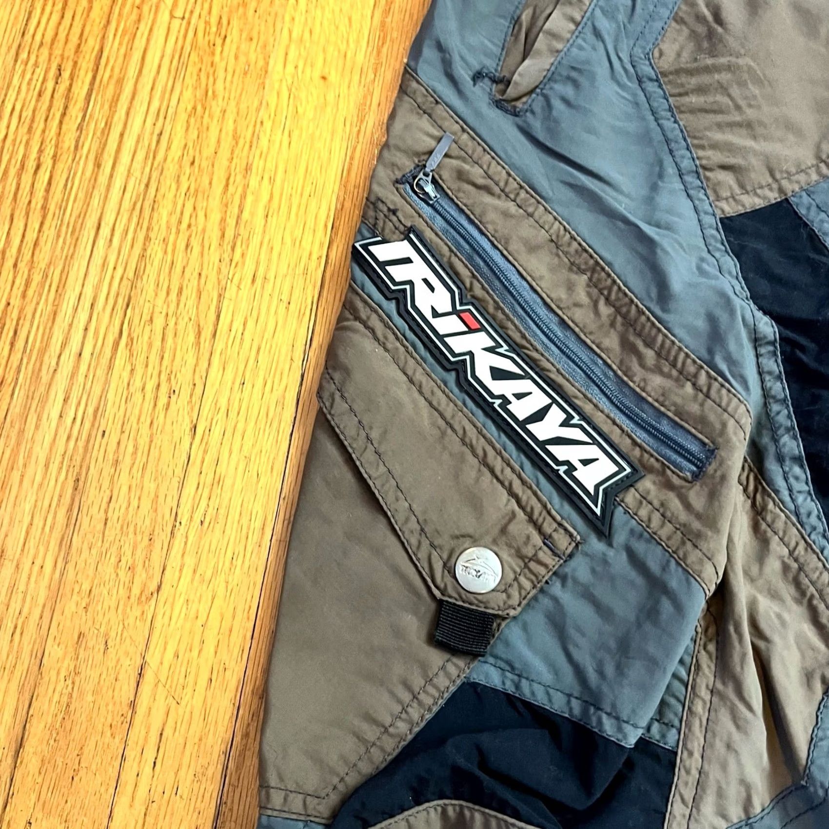 Vintage Trikava Cycle Cargo Shorts Mens Medium Blue Gray Belted Size US 31 - 2 Thumbnail