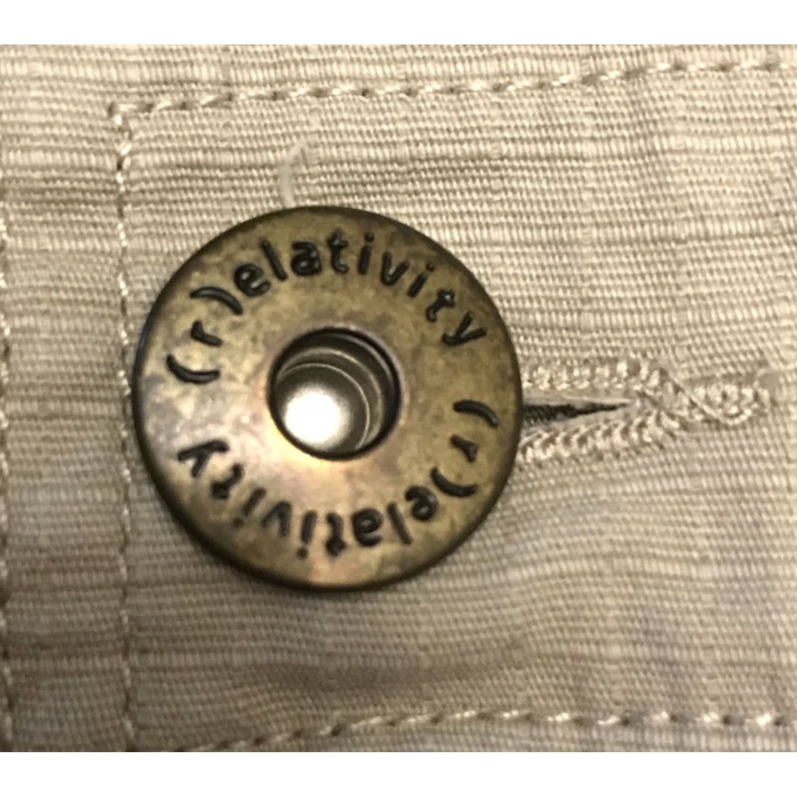 Vintage Relativity Capri Pants Womens Petite 12P Tan Khaki Pockets Casual 208 Size 34" / US 12 / IT 48 - 3 Thumbnail