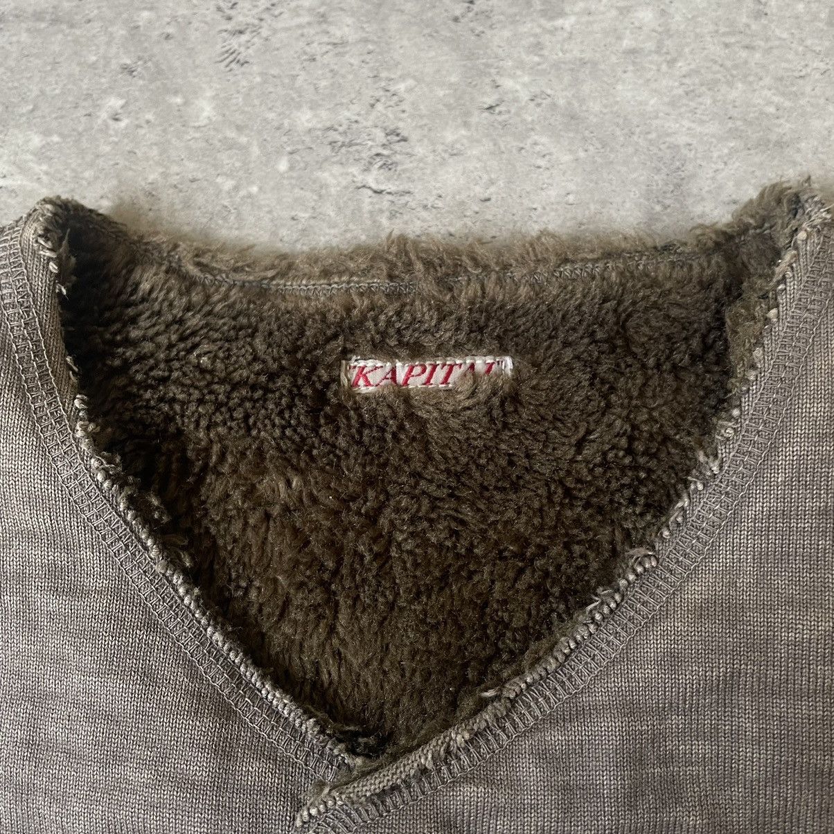 Japanese Brand × Kapital × Kapital Kountry Kapital Boa Gray Faded Fleece Lined Concho Button Vest Size US L / EU 52-54 / 3 - 3 Thumbnail