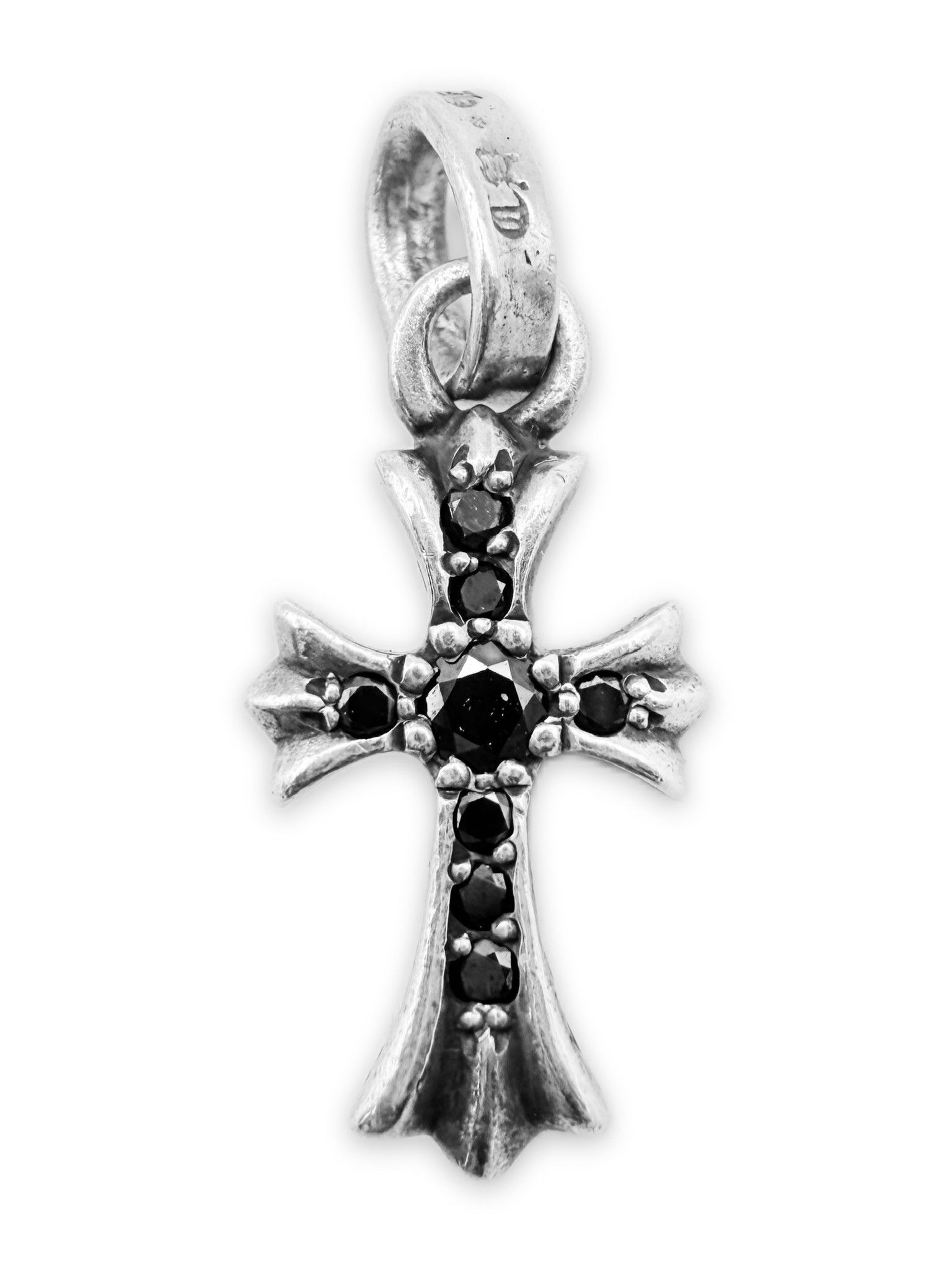 Chrome Hearts Chrome Hearts Black Diamond Factory Set Baby Fat Cross Pendant Size ONE SIZE - 1 Thumbnail