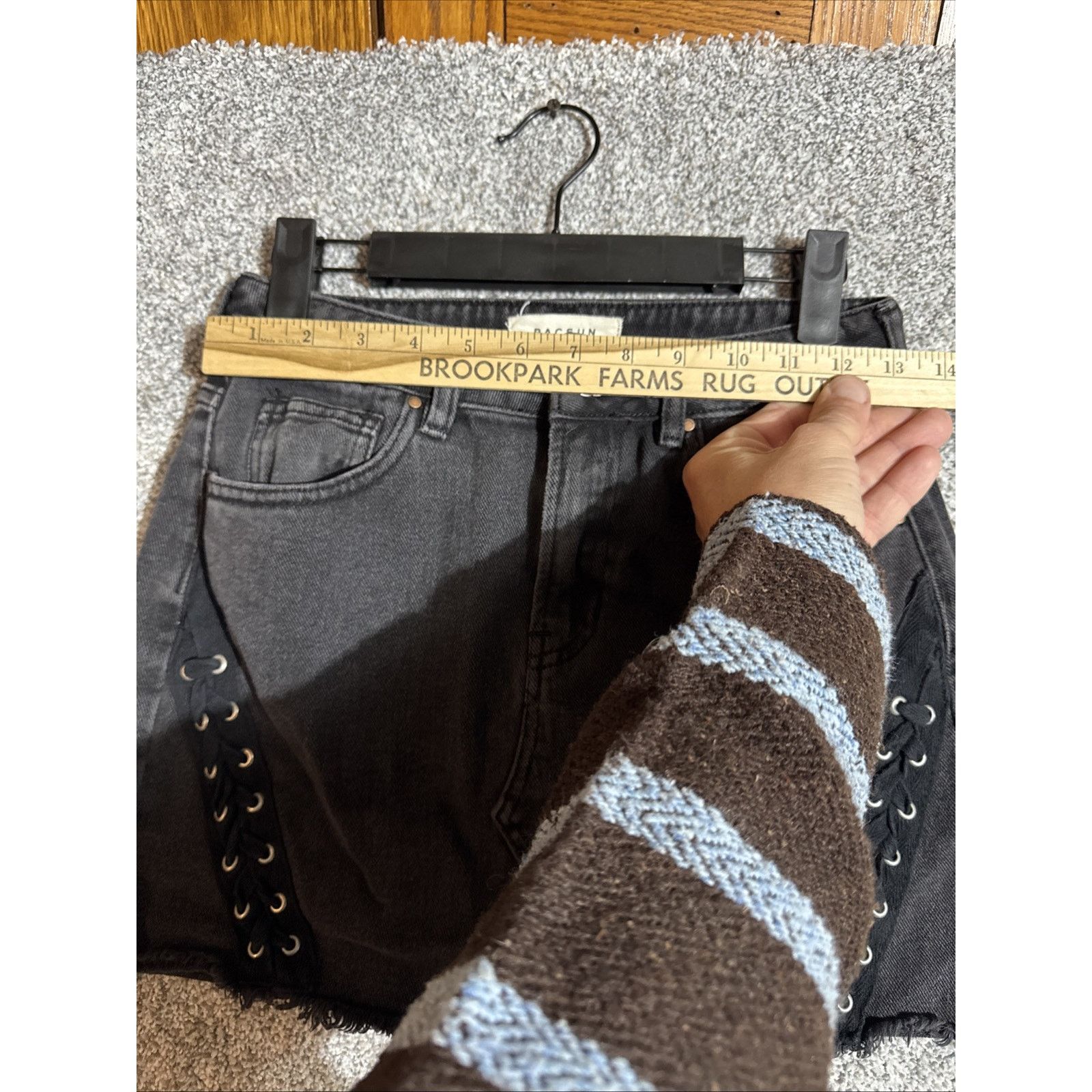 Pacsun PacSun Denim Mini Skirt Size 24 Y2K Grunge Goth Edgy Punk Size 24" / US 00 / IT 34 - 3 Thumbnail