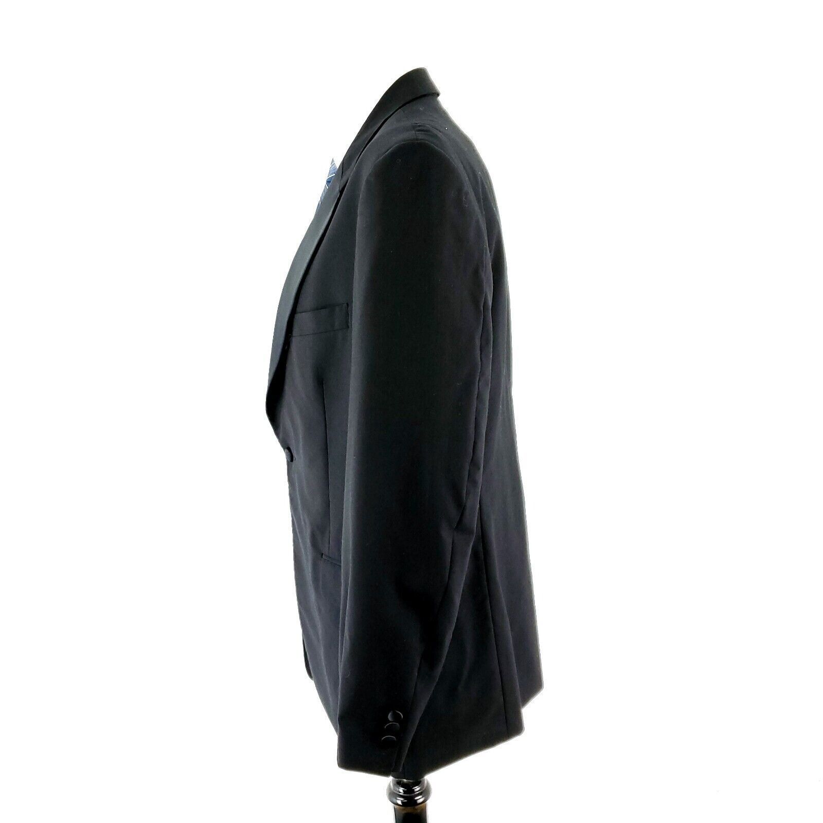 Vintage Cricketeer Wool 1 Felt Button Tuxedo Jacket 40R Black Size 40R - 4 Thumbnail