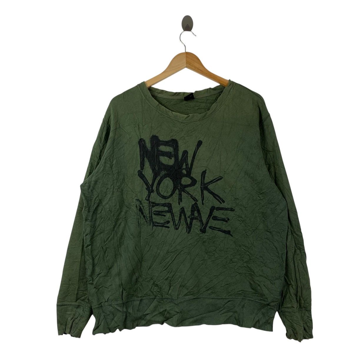 Jean-Michel Basquiat Jean-Michel Basquiat Sweatshirt Green “New York New Wave” Size US XL / EU 56 / 4 - 1 Thumbnail