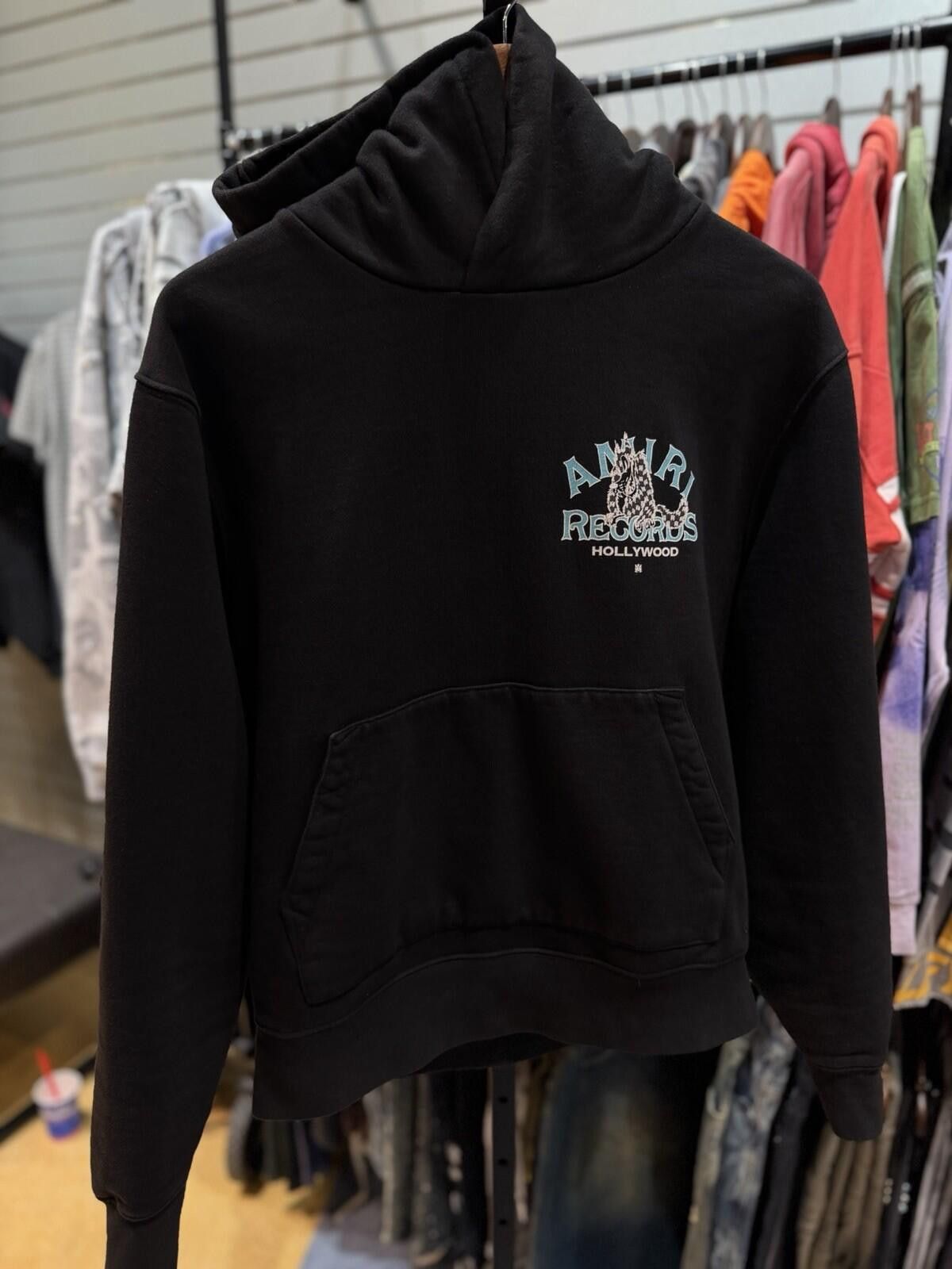 Amiri Amiri Men's Black Blue Logo Pullover Hoodie Sweater Medium Size US M / EU 48-50 / 2 - 6 Thumbnail