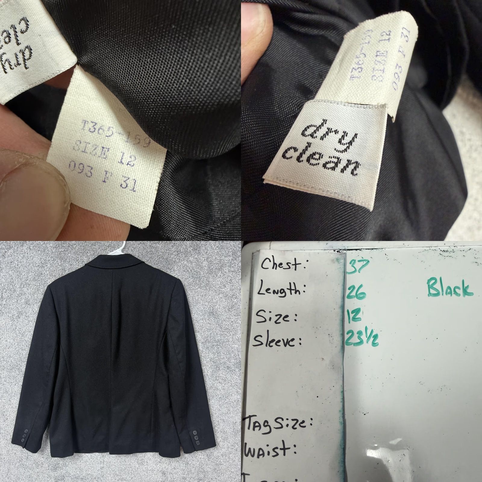 Pendleton VINTAGE Pendleton Black Wool Blazer 12 Women Single-Breasted Notch Lapel 100% Virgin Wool Office Workwear USA Men's? Size XL / US 12-14 / IT 48-50 - 8 Thumbnail