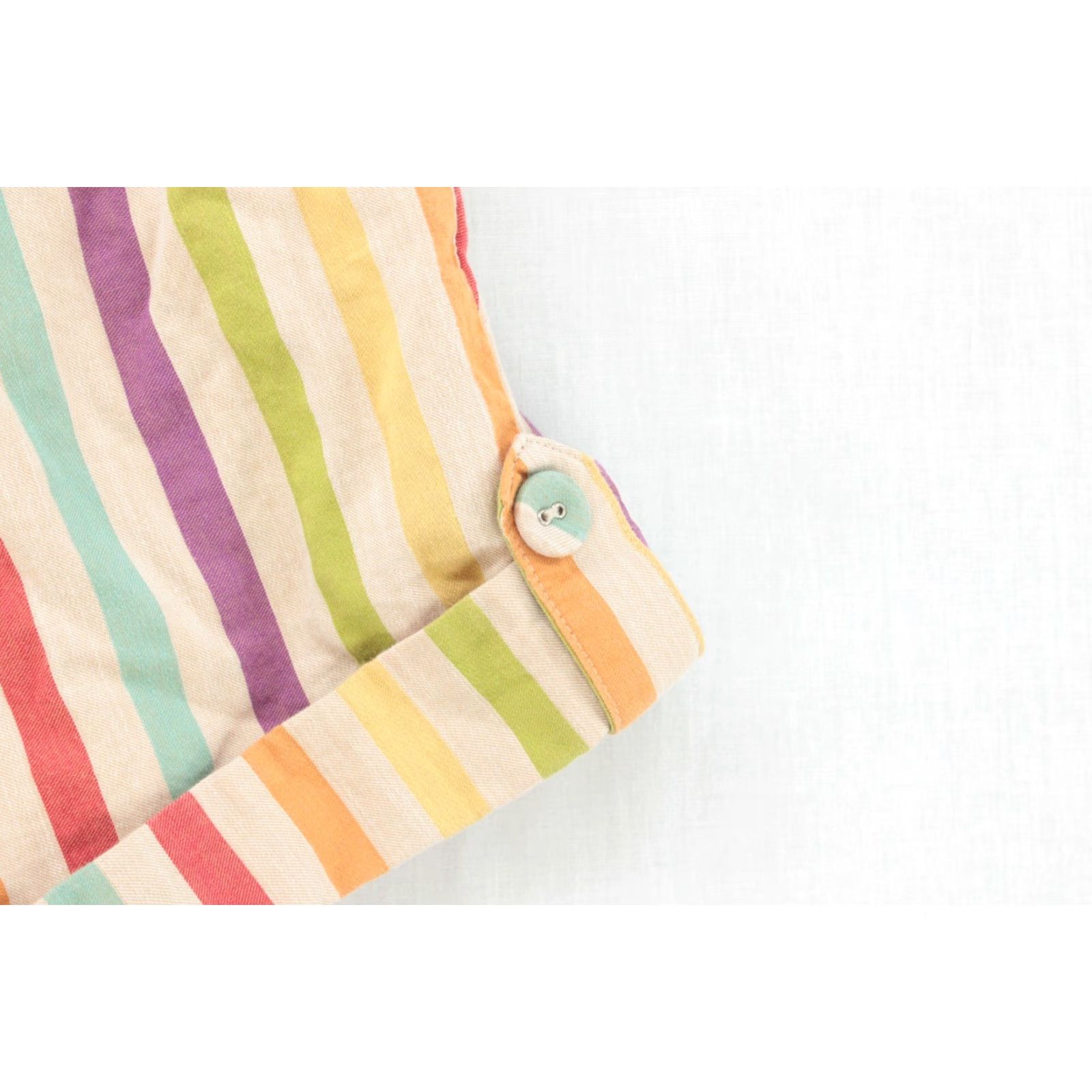 Anthropologie Anthropologie Eva Franco Shorts Women's 4 Multicolor Striped Lined Belted 100% Cotton Beachy Boho Womens Size 27" / US 4 / IT 40 - 3 Thumbnail