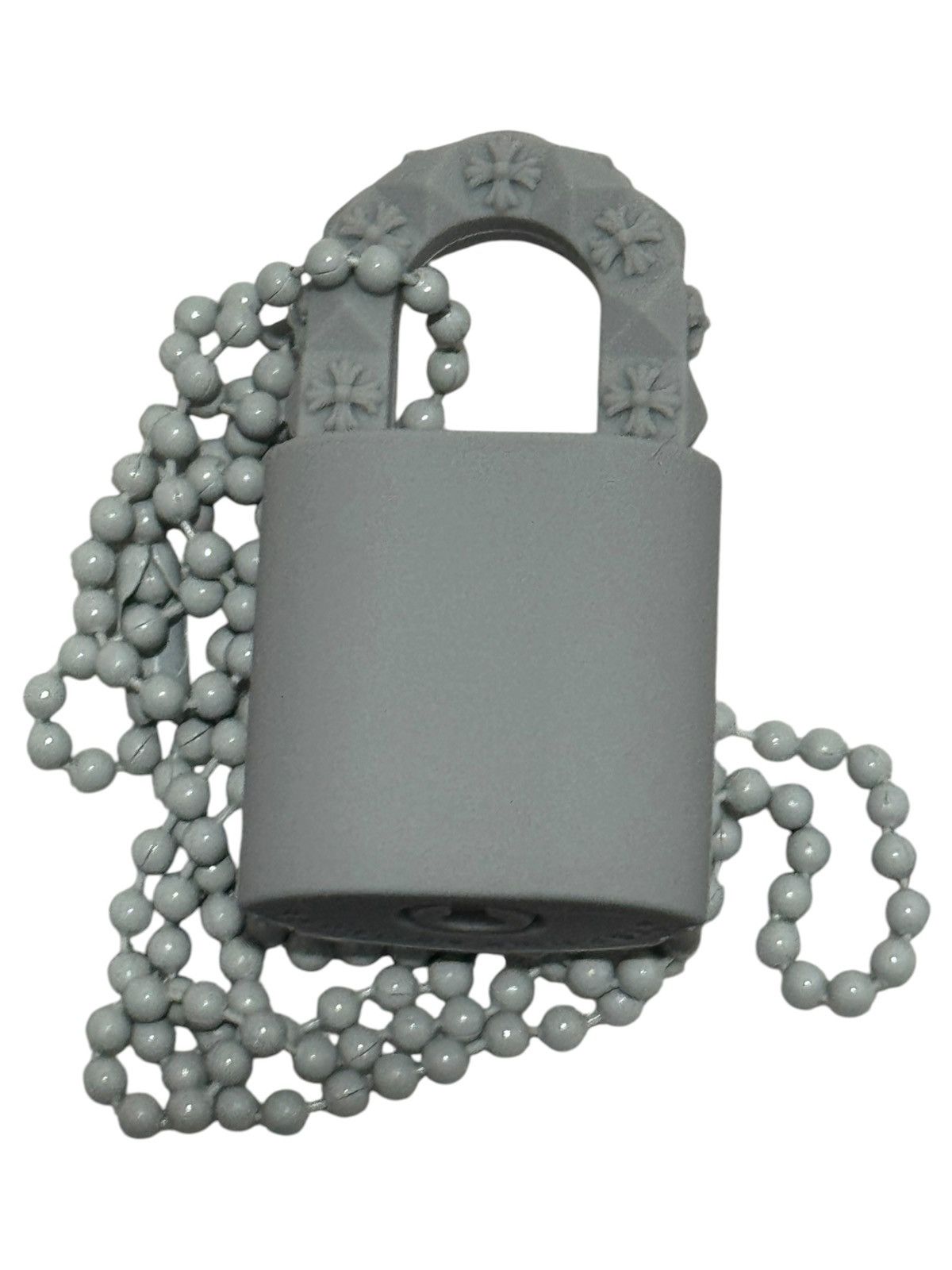 Chrome Hearts Chrome Hearts Silicone Lock Necklace Grey Size ONE SIZE - 4 Thumbnail