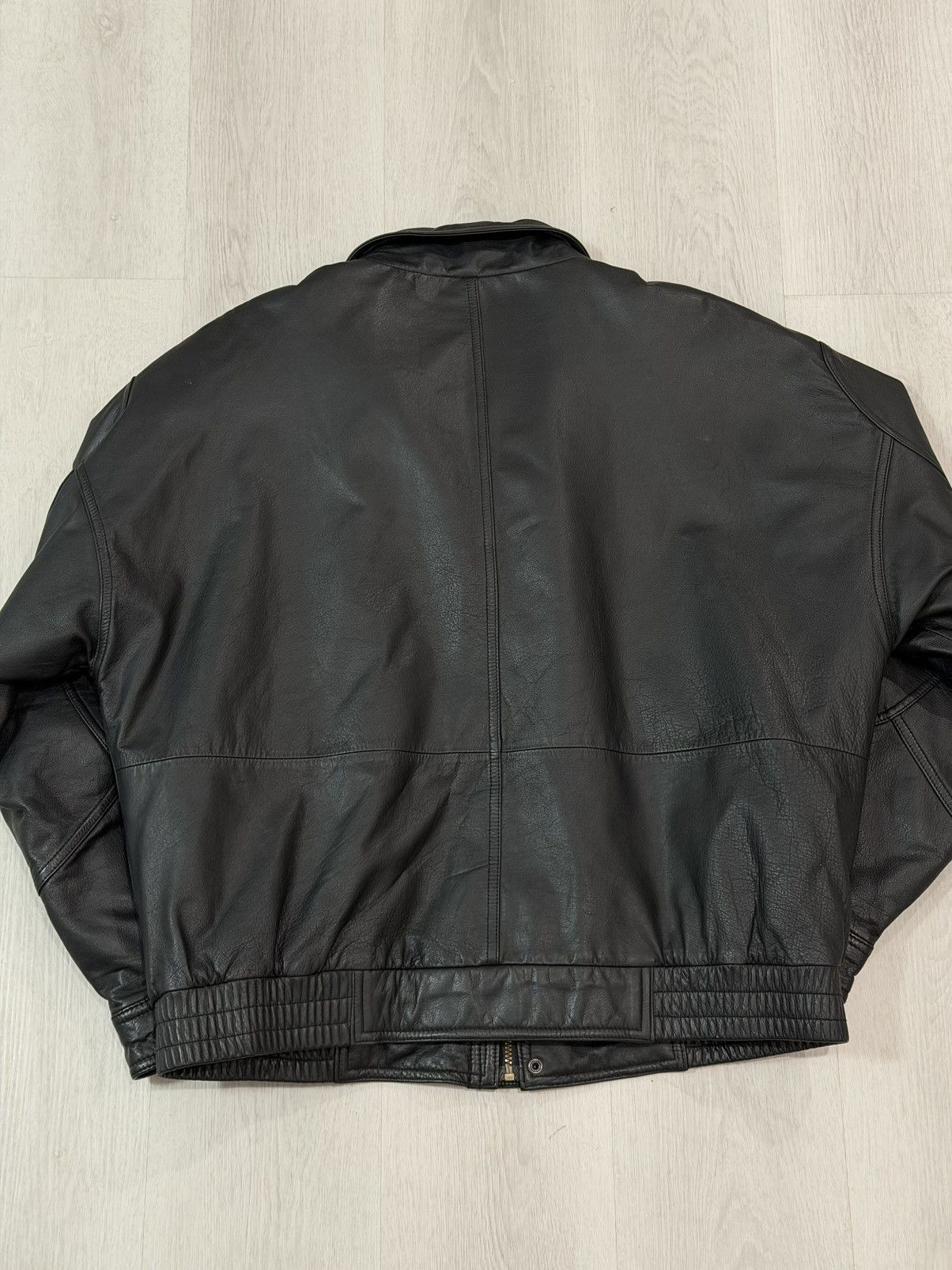 Members Only Vintage 80s Members Only Leather Bomber Jacket Black Size XL Size US XL / EU 56 / 4 - 5 Thumbnail