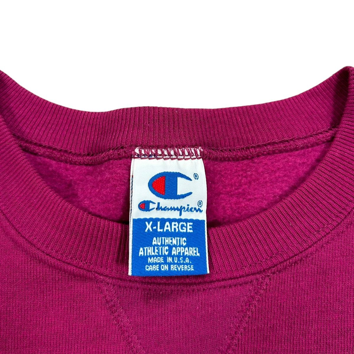 Champion Vintage 90s Champion Purple Embroidered Logo Sweatshirt Size US XL / EU 56 / 4 - 4 Thumbnail