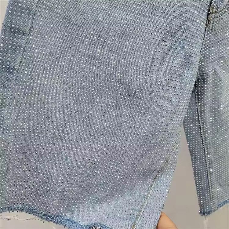 Japanese Brand rhinestone Y2K DRIP denim shorts Size US 28 / EU 44 - 3 Thumbnail