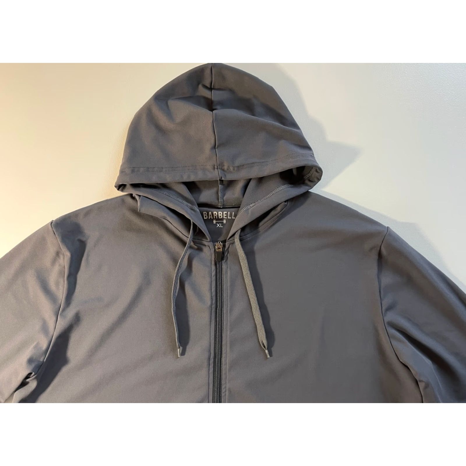 Vintage VINTAGE Barbell Apparel Men's Full Zip Hoodie Lightweight Gray XL Size US XL / EU 56 / 4 - 5 Thumbnail