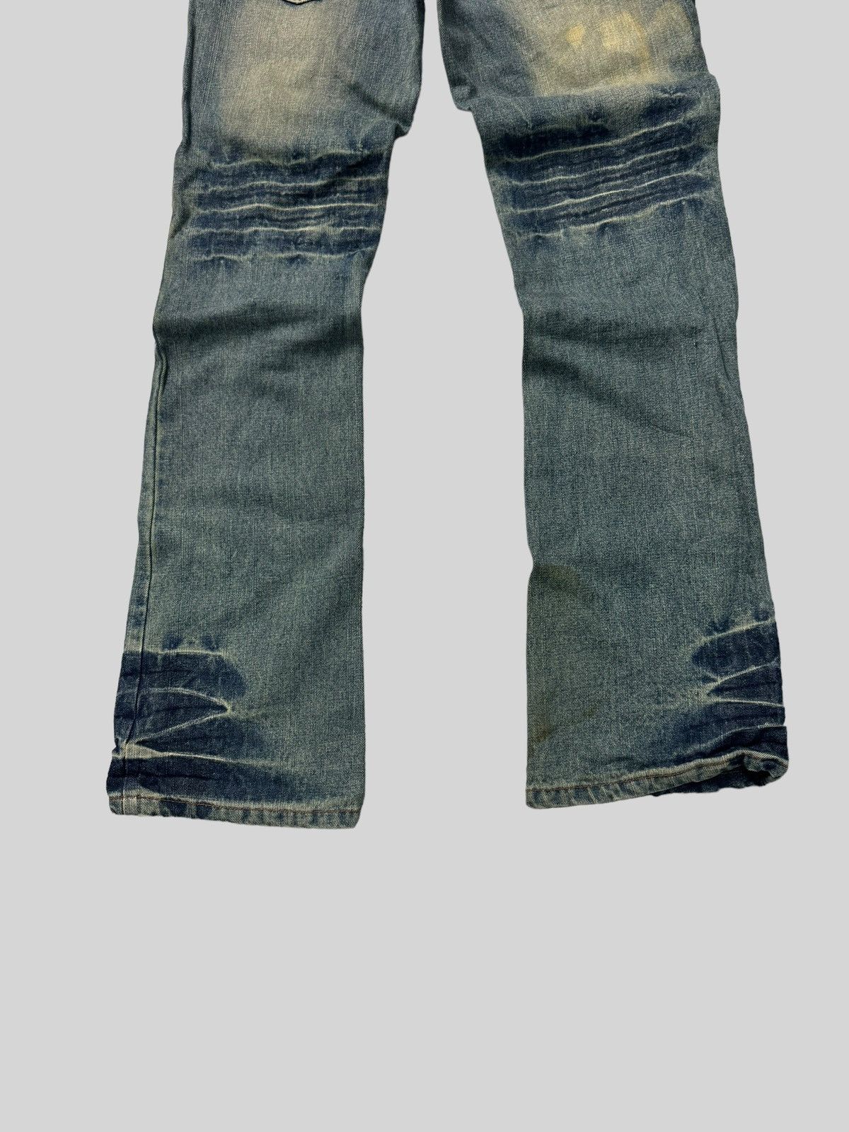 Hysteric Glamour Junya Watanabe Flared Patches Plaid Claw Mark Denim Jeans Size US 28 / EU 44 - 13 Thumbnail