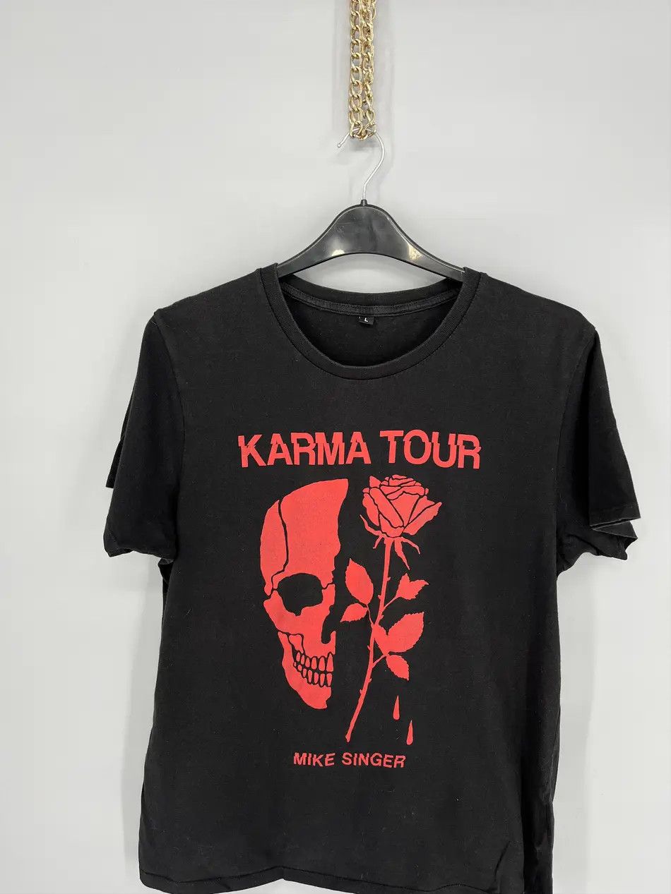 Band Tees × Vintage Vintage Y2K "Mike Singer" Karma Tour Tee "Skull tee" Size US L / EU 52-54 / 3 - 6 Thumbnail